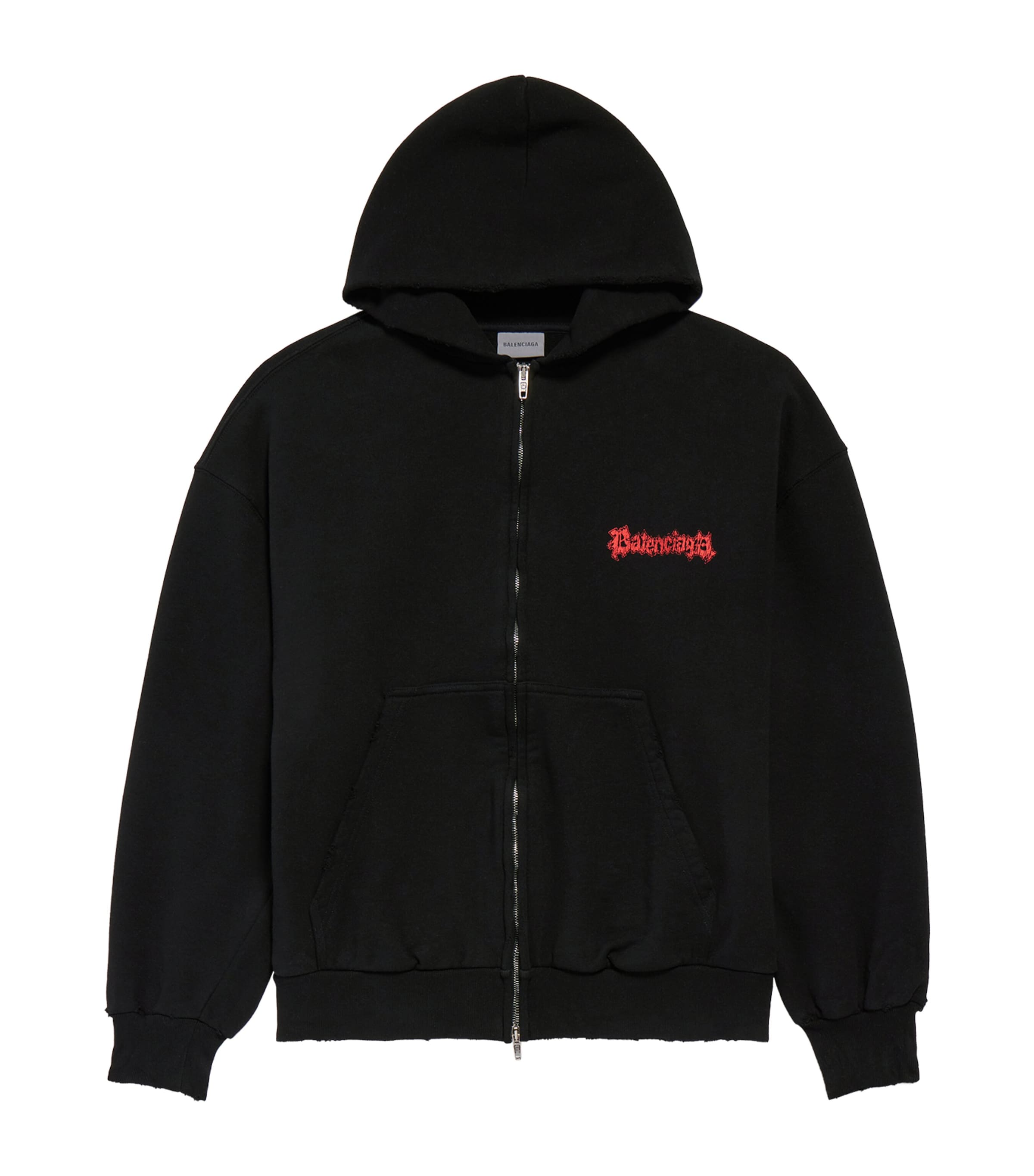 Balenciaga Mens Cotton Salon De Couture Zip-Up Hoodie