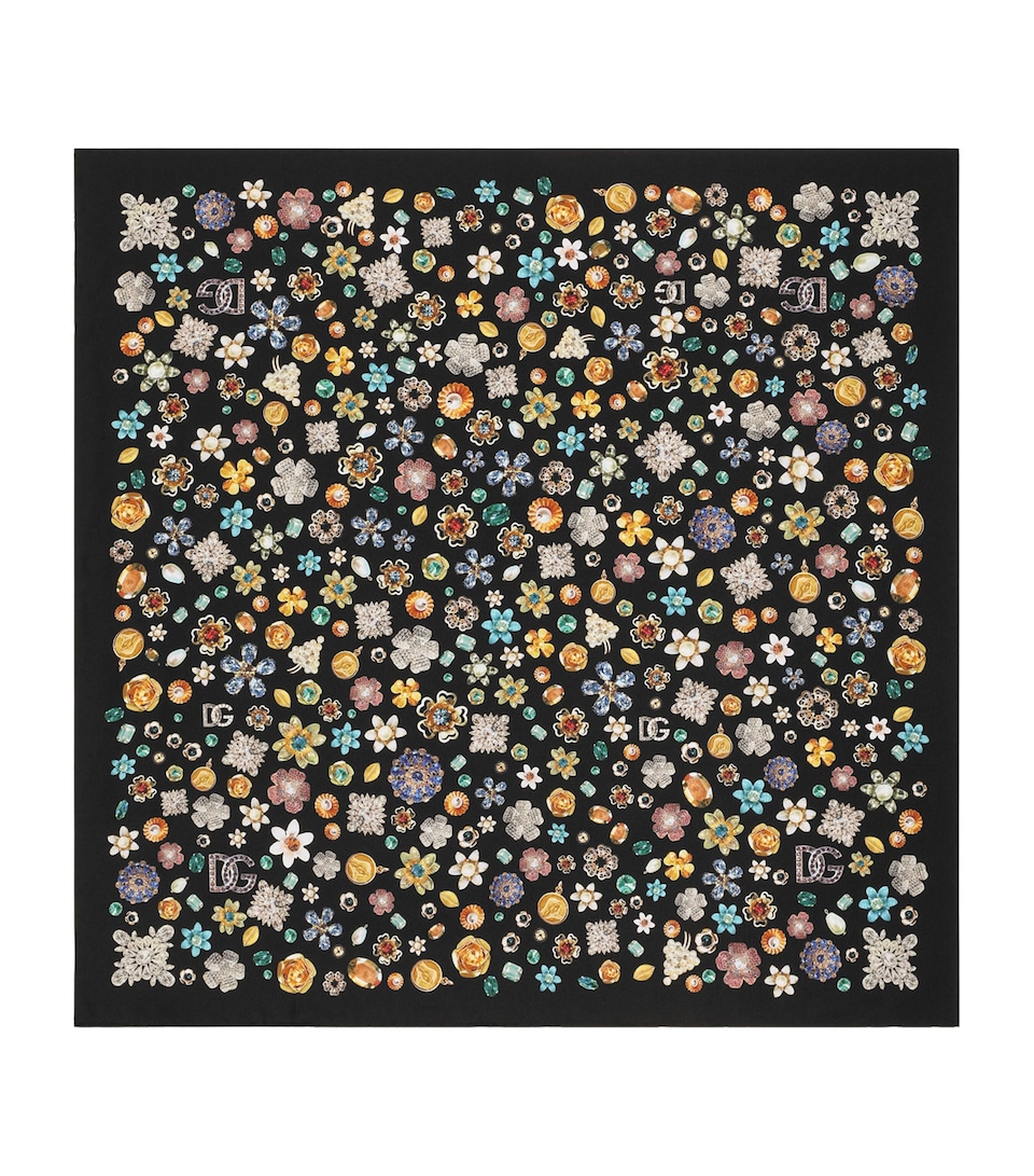 Silk Jewellery Print Scarf