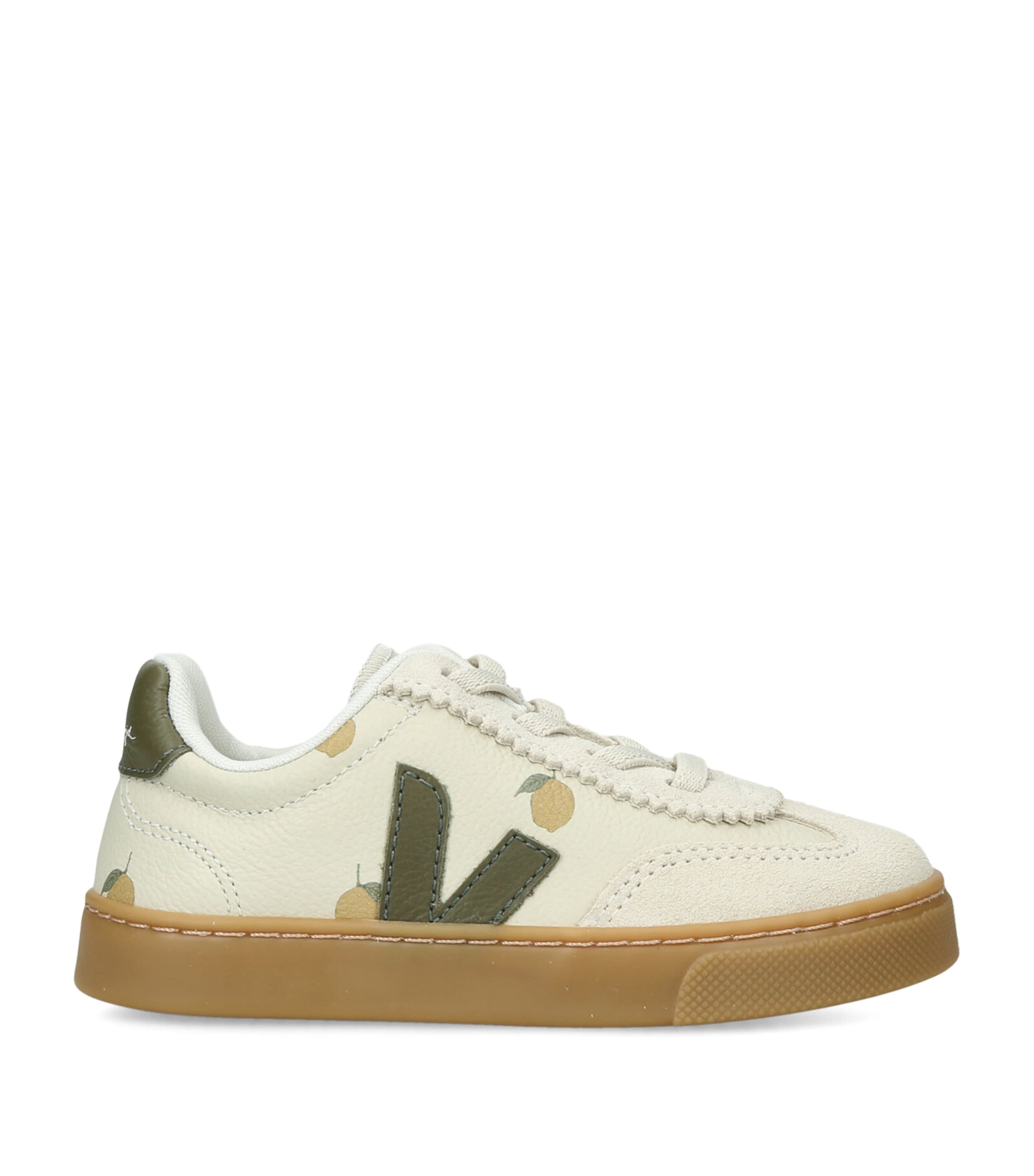Veja Kids x Konges Sløjd Leather Lemon Volley Sneakers Beige Comb