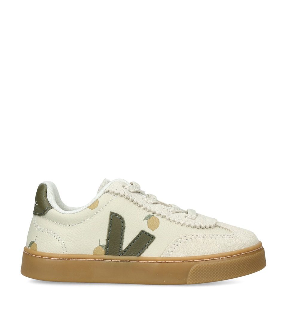 Veja Kids x Konges Sløjd Leather Lemon Volley Sneakers Beige Comb