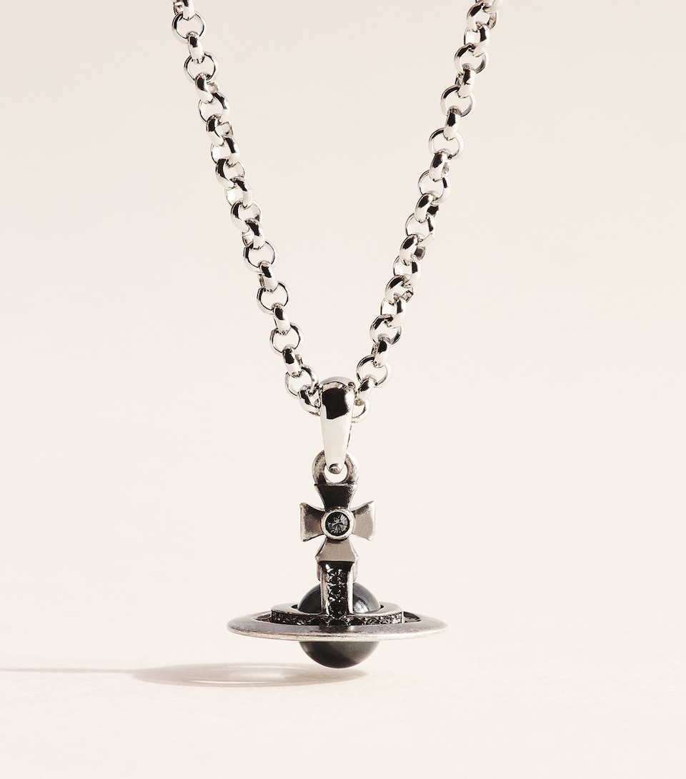 Vivienne Westwood New Petite Orb Necklace Oxi Slv/pl/sncr