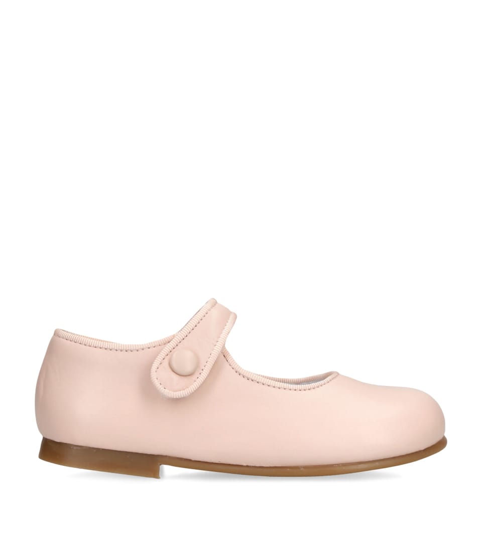 papouelli Leather Catalina Mary Janes Pale Pink