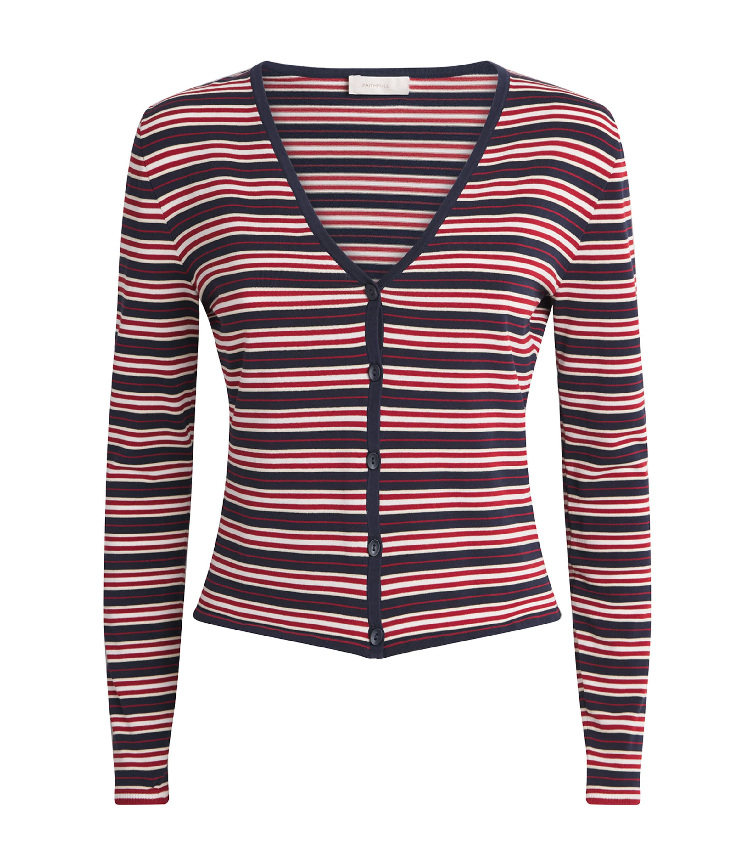 Faithfull The Brand Womens Doris Cardigan Cila Stripe Navy