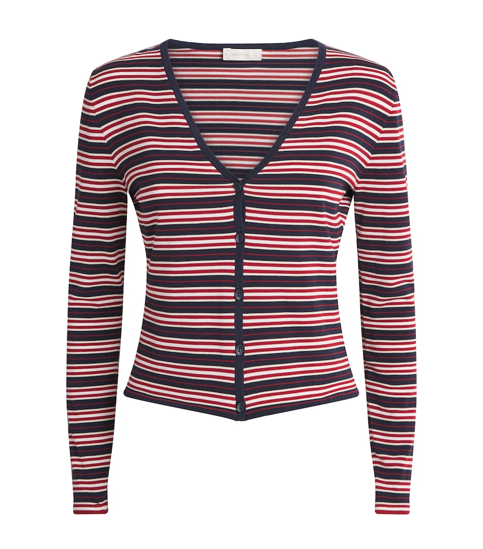 Faithfull The Brand Womens Doris Cardigan Cila Stripe Navy