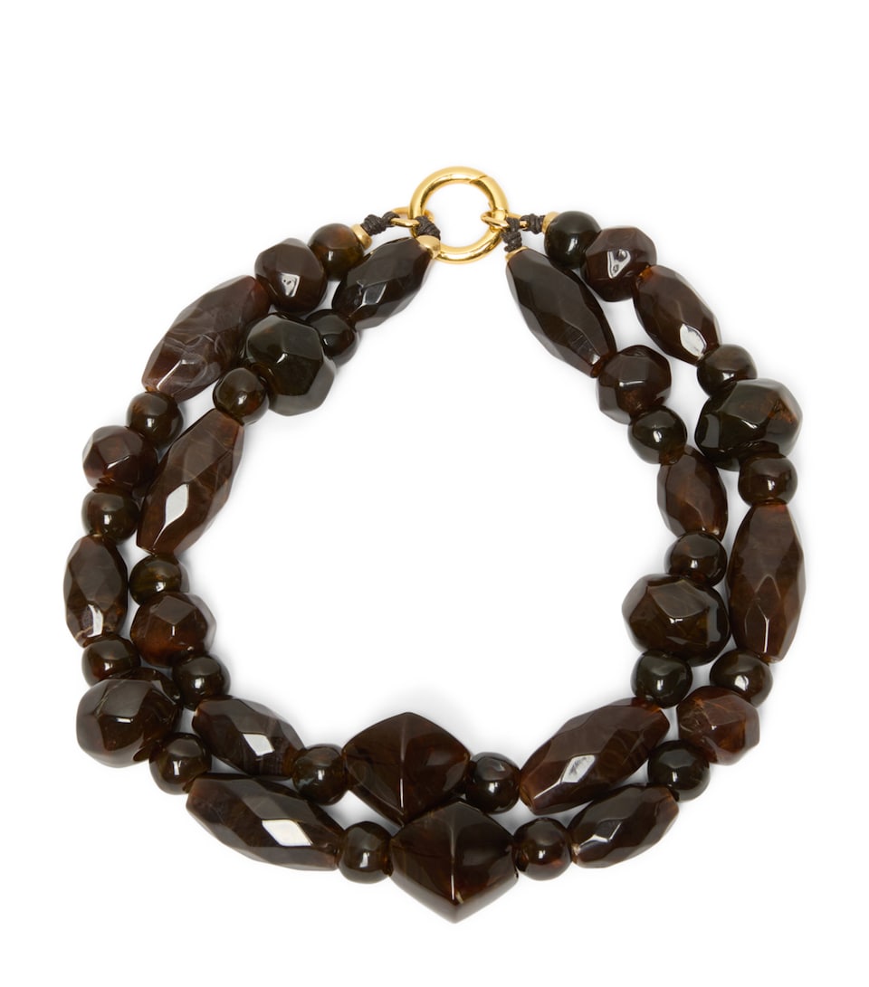 Max Mara Beaded Choker Dark Bown