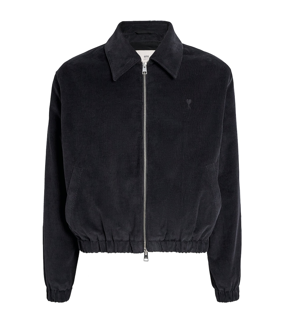 Cotton Corduroy Zip-Up Jacket