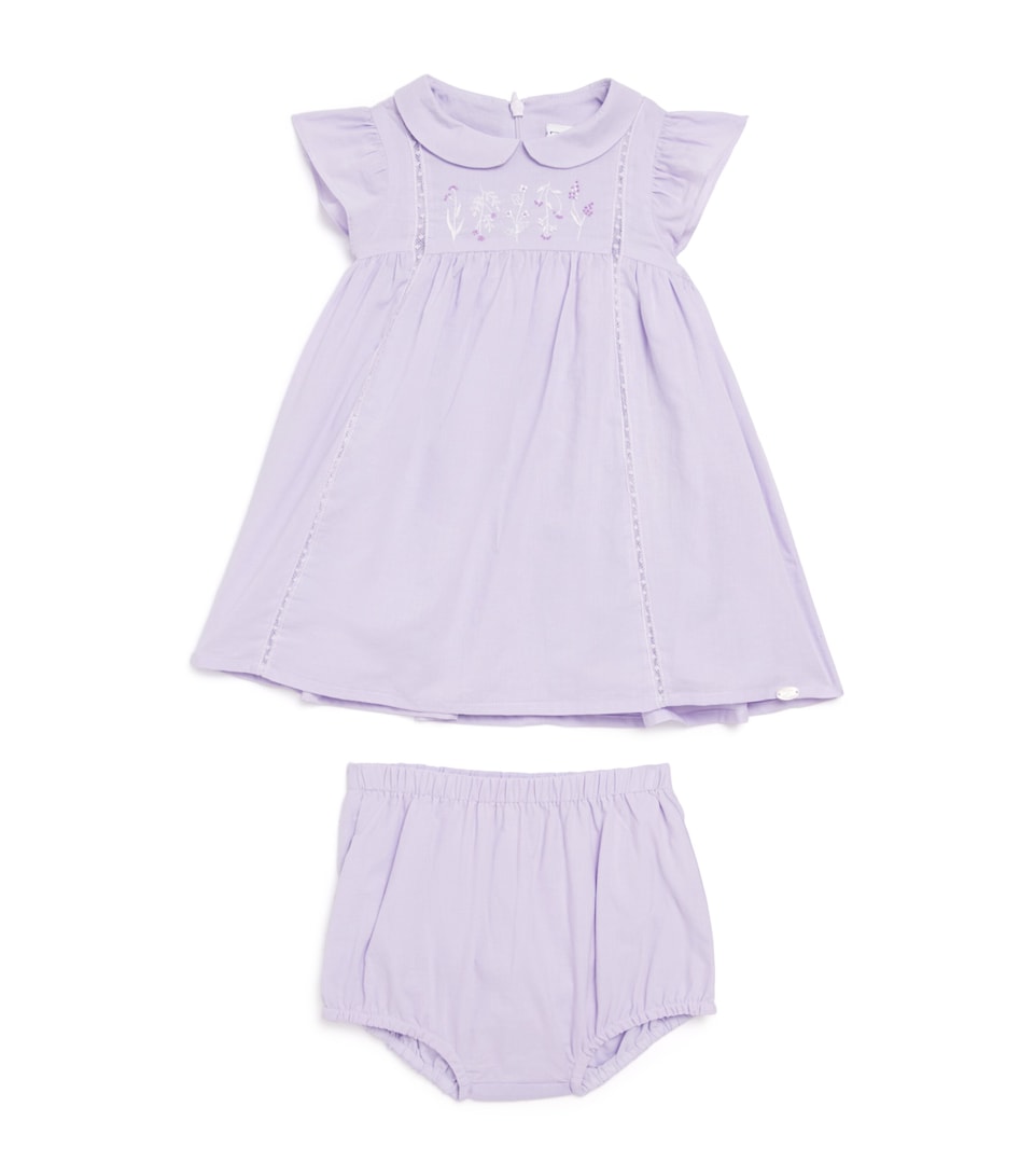 Cotton Embroidered Dress and Bloomers Set (3 Months-4 Years)