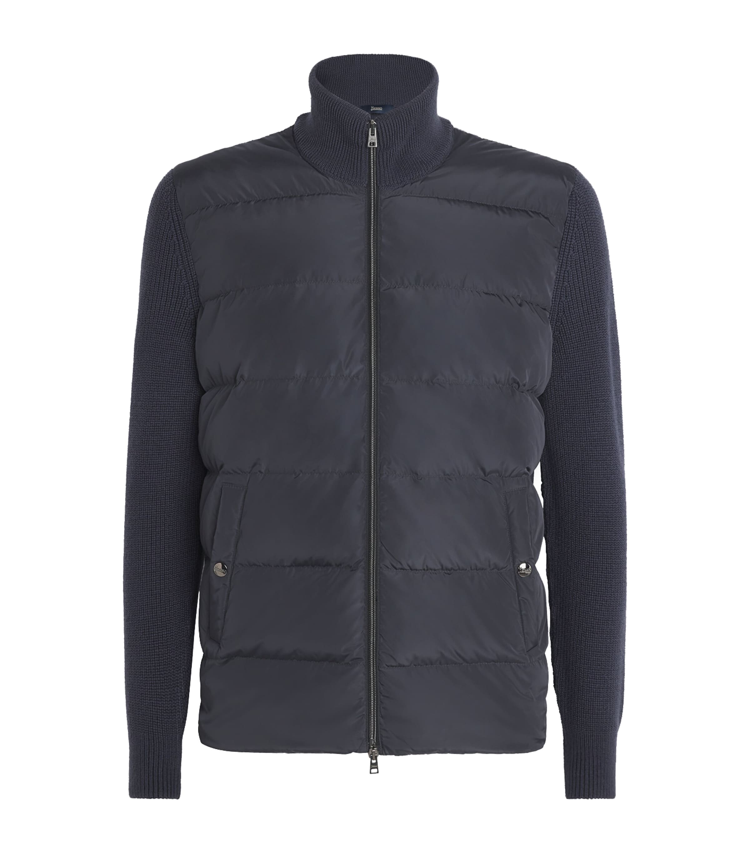 Down Wool-Blend Hybrid Puffer Jacket