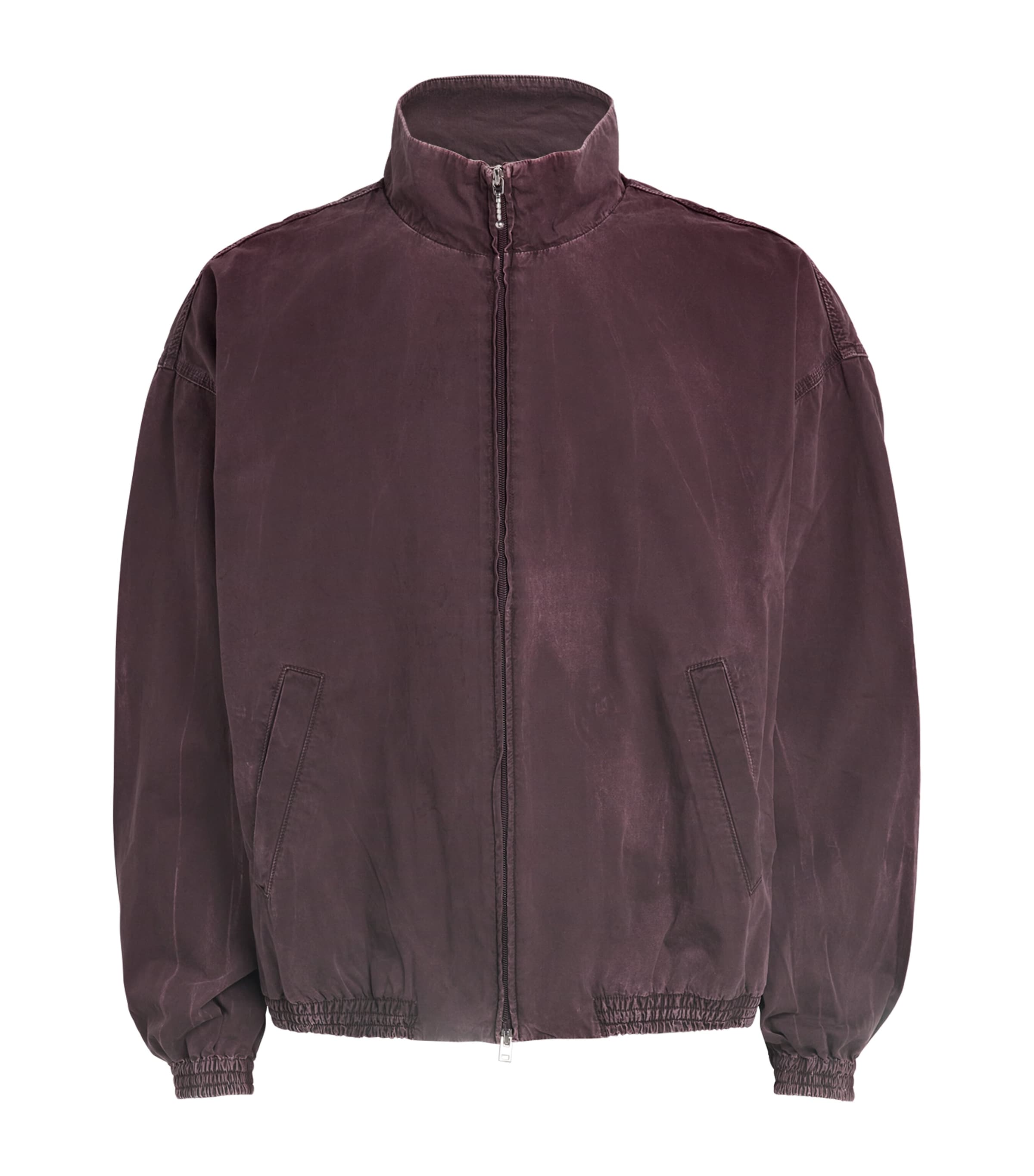 AGOLDE Mens Cotton Marshall Bomber Jacket Creased Puce