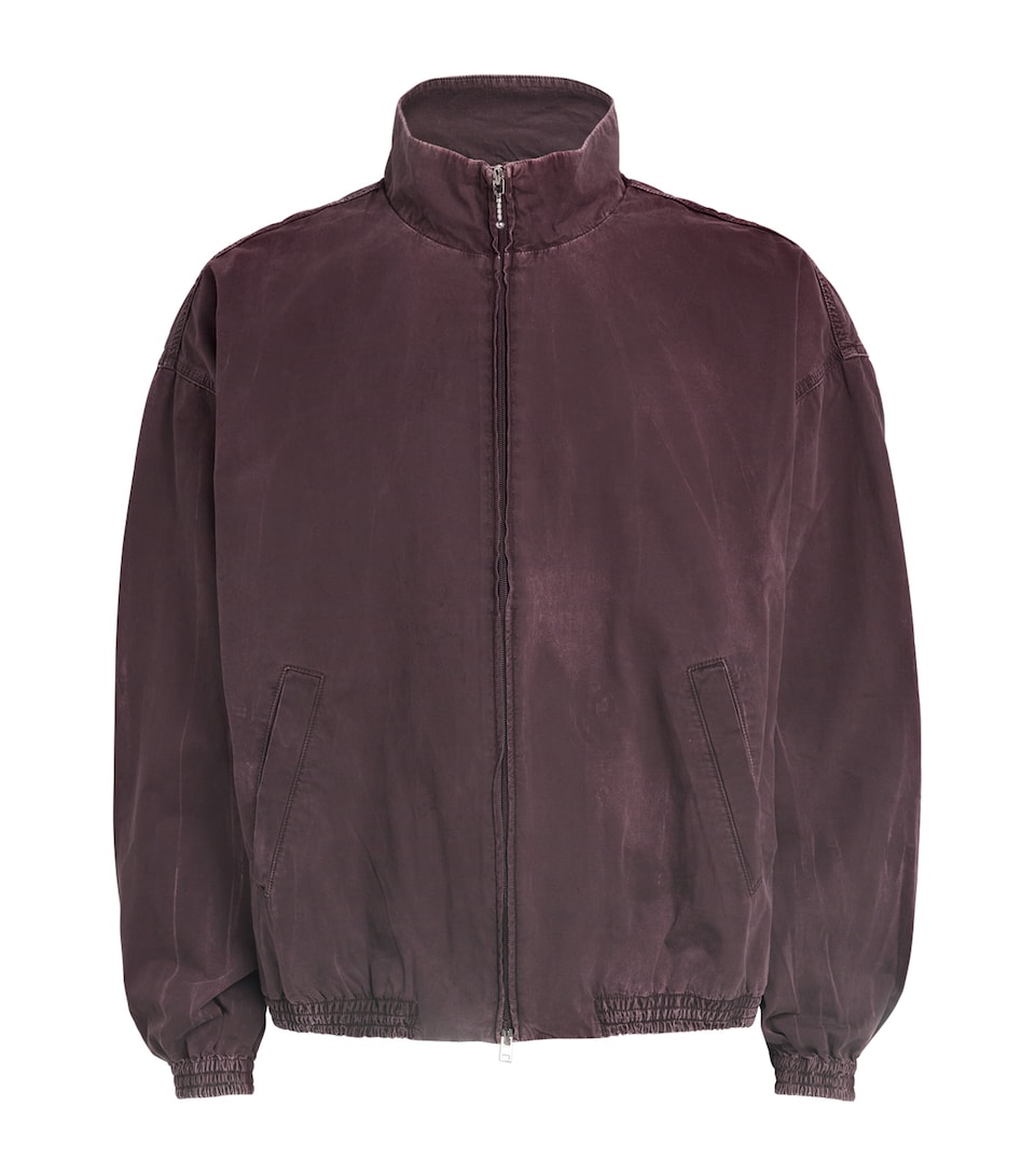 AGOLDE Mens Cotton Marshall Bomber Jacket Creased Puce