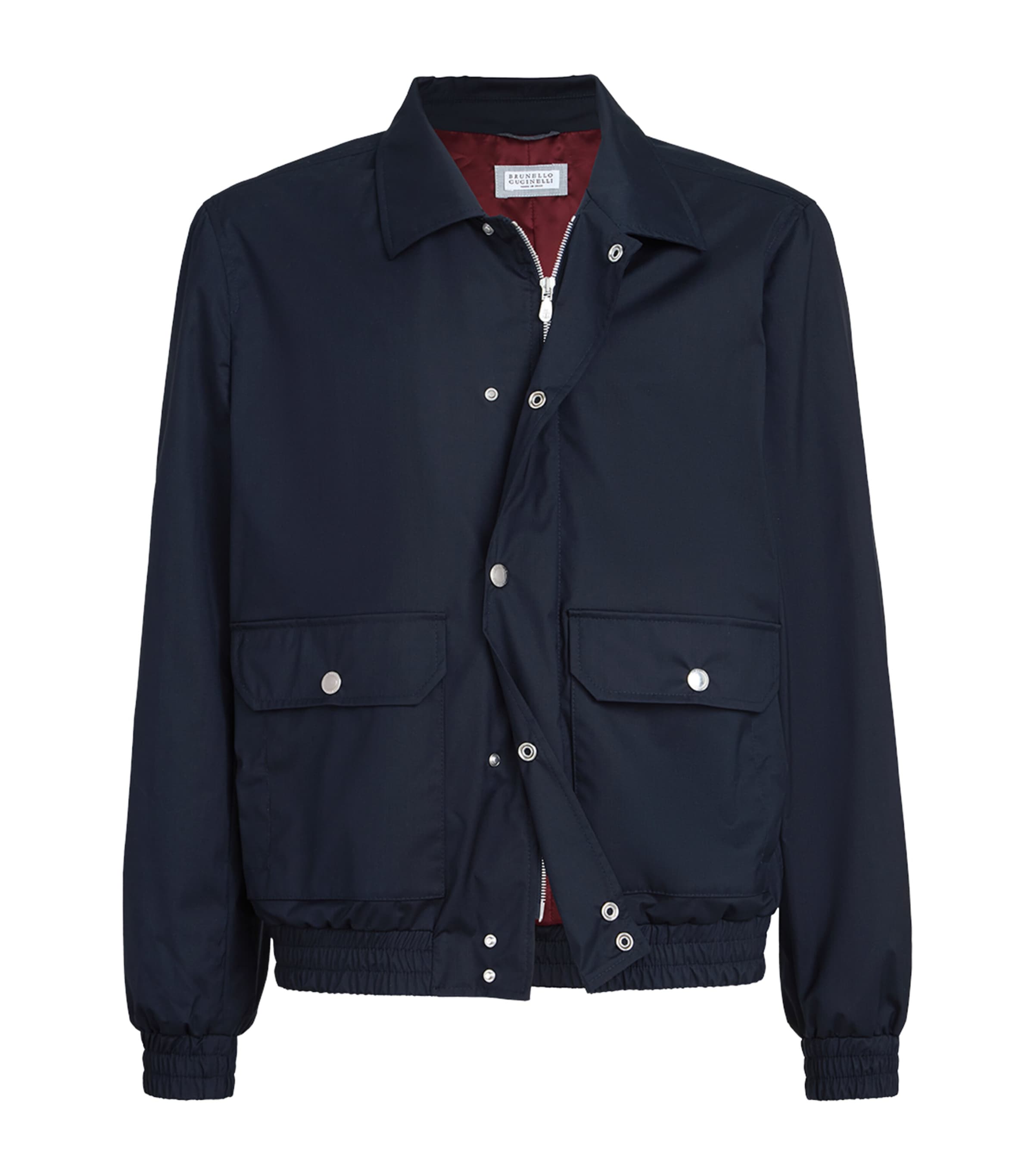 Brunello Cucinelli Mens Wool-Silk Field Jacket