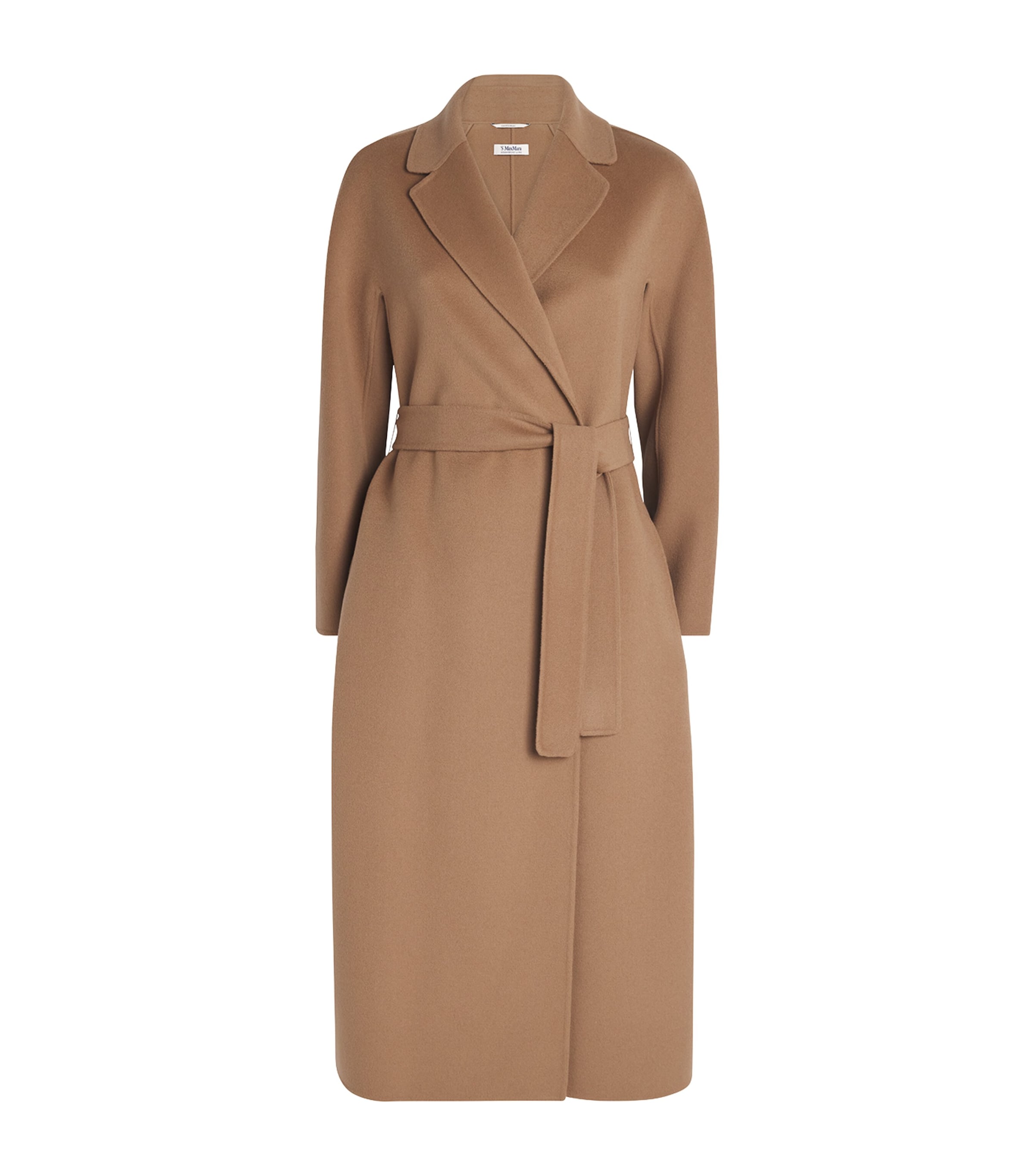 Virgin Wool Midi Wrap Coat