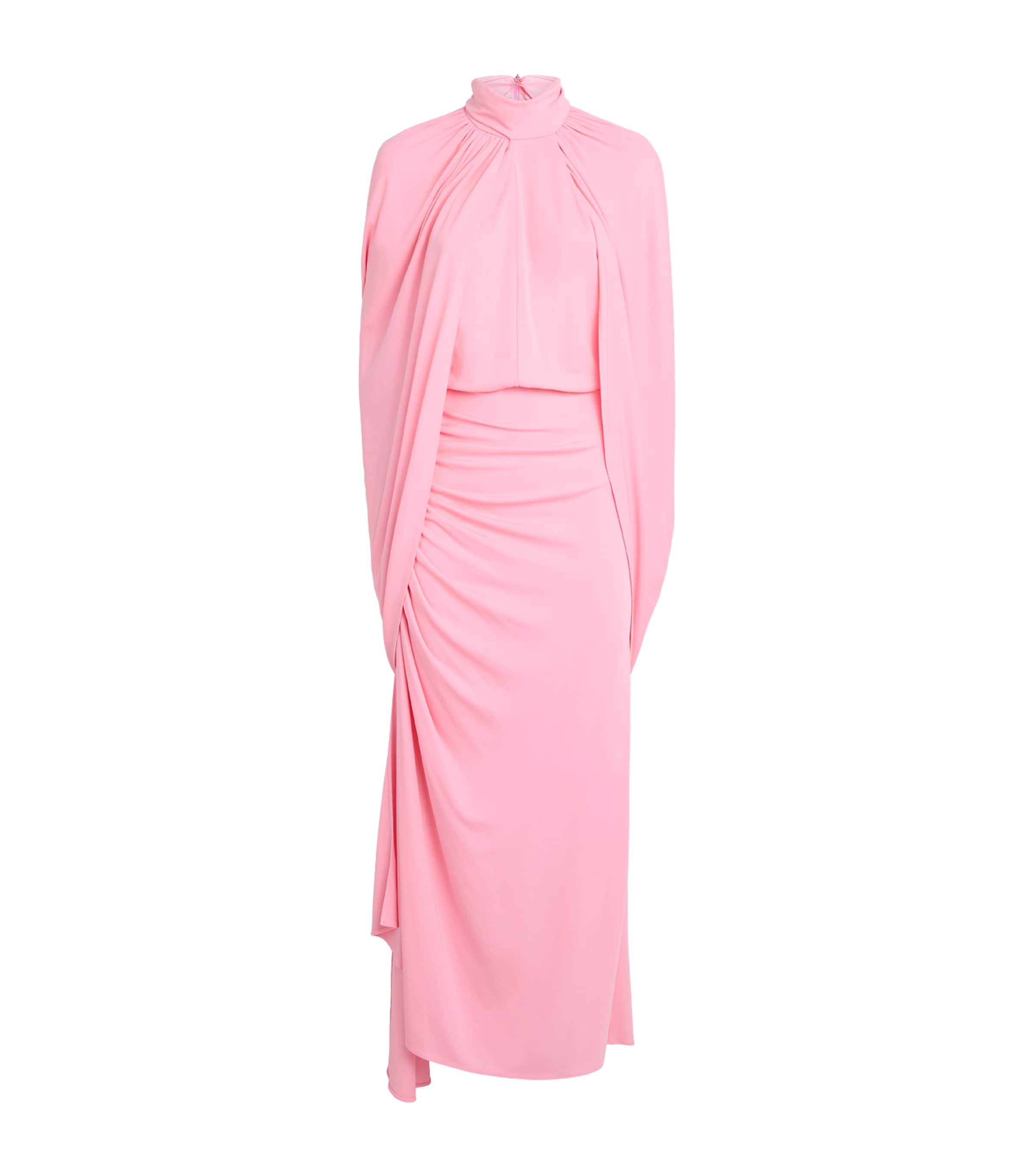 16Arlington Womens Draped Dora Midi Dress Pink
