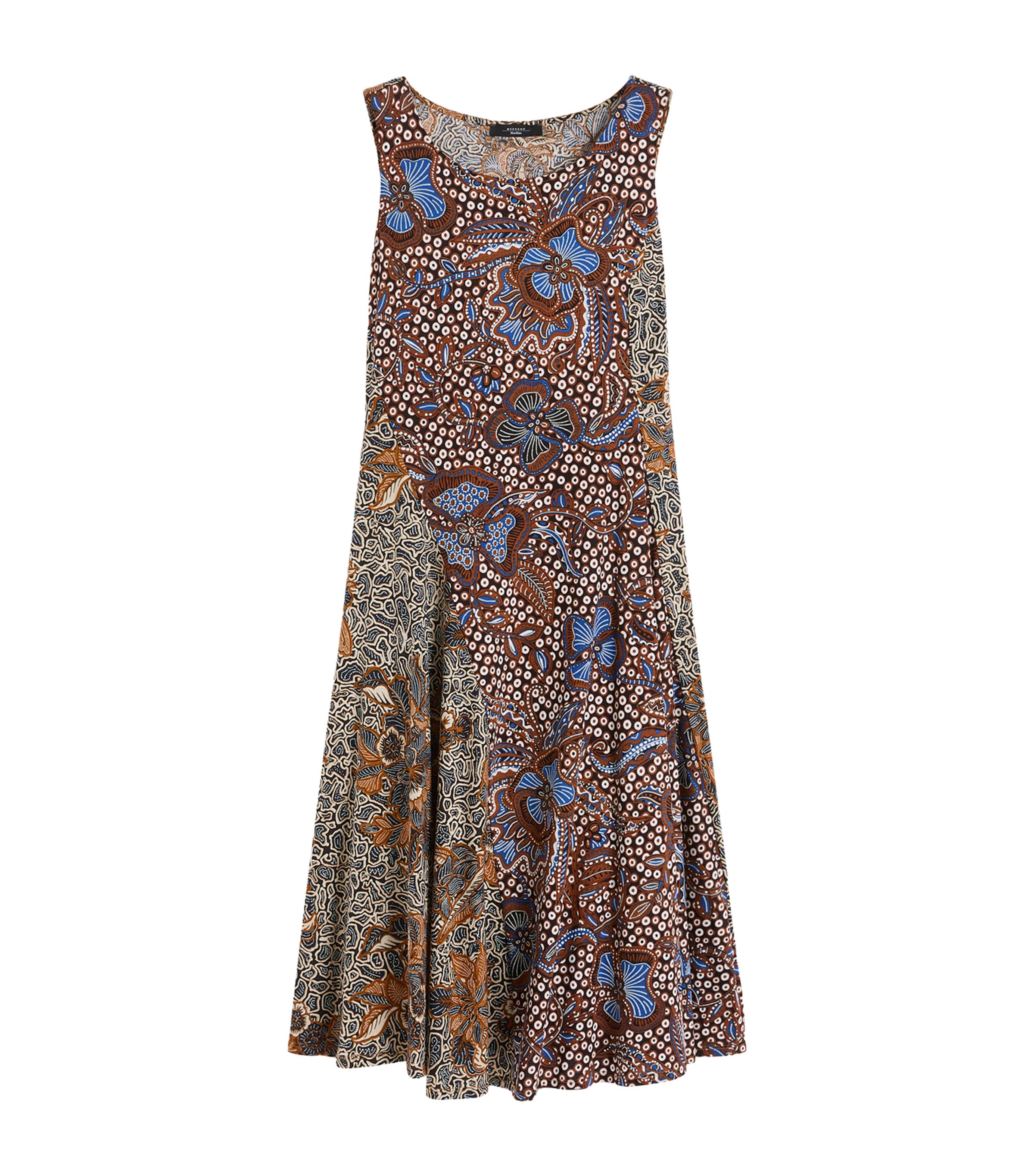 Cotton Clash Print Midi Dress
