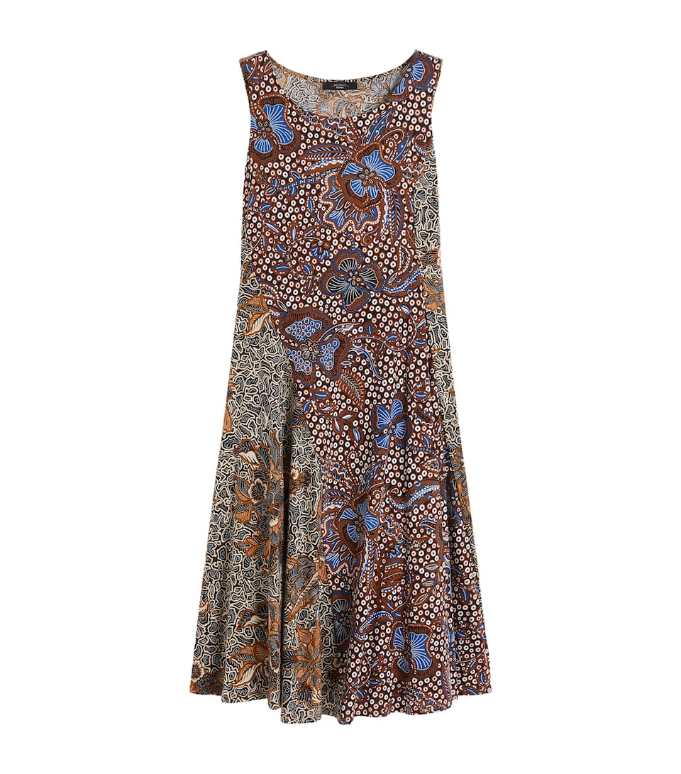 Cotton Clash Print Midi Dress