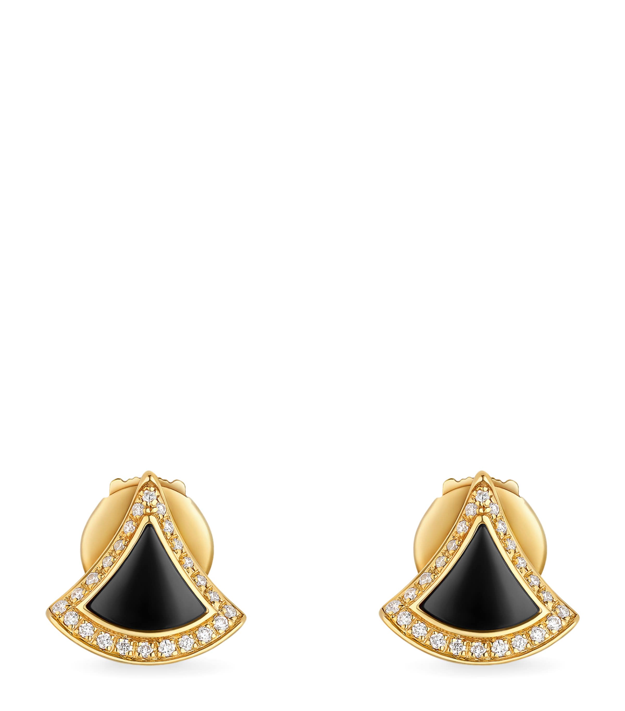Yellow Gold, Diamond and Onyx Divas’ Dream Earrings
