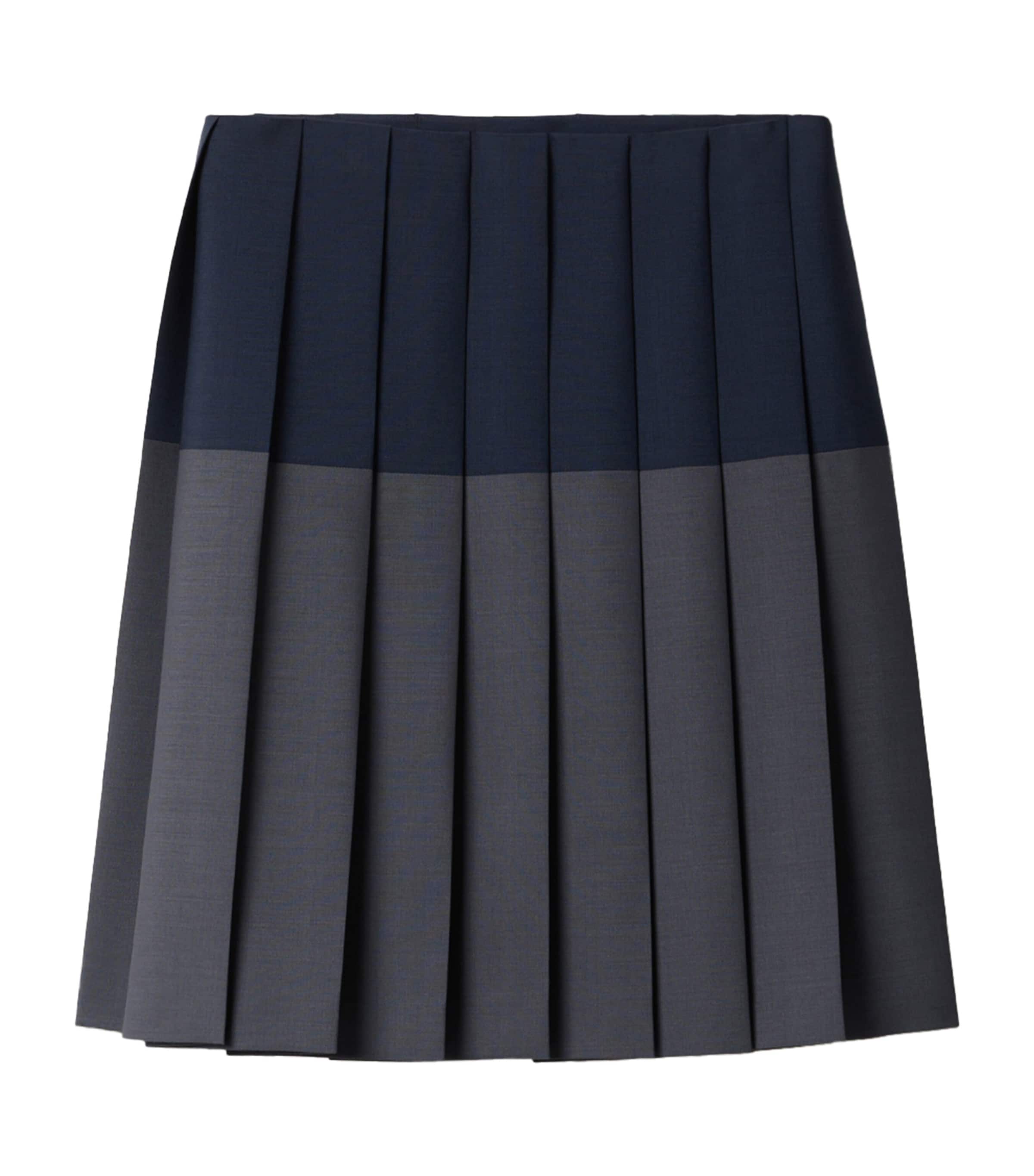 Miu Miu Mohair-Wool Blend Pleated Midi Skirt | Harrods UK