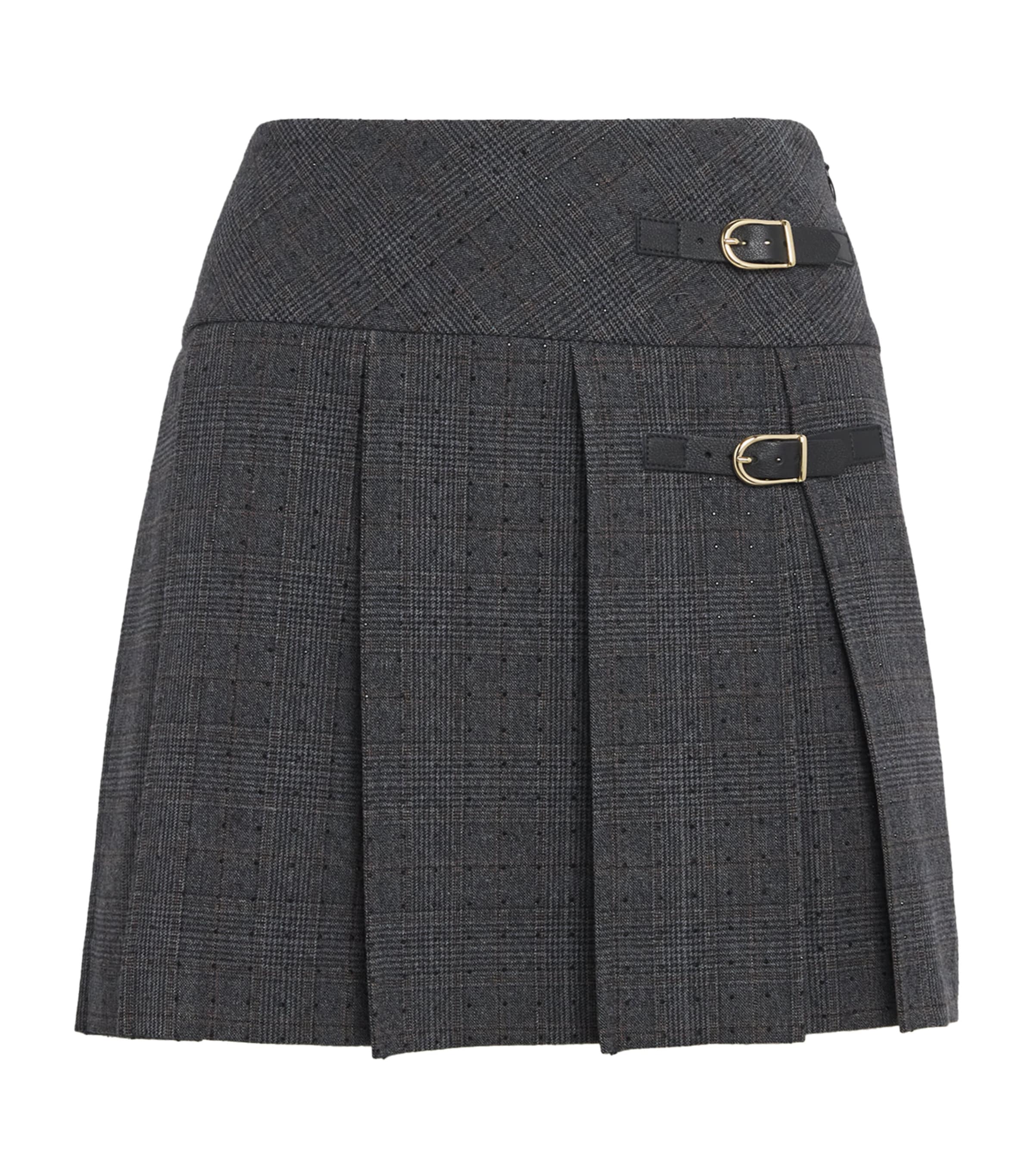 Tweed Embellished Mini Skirt