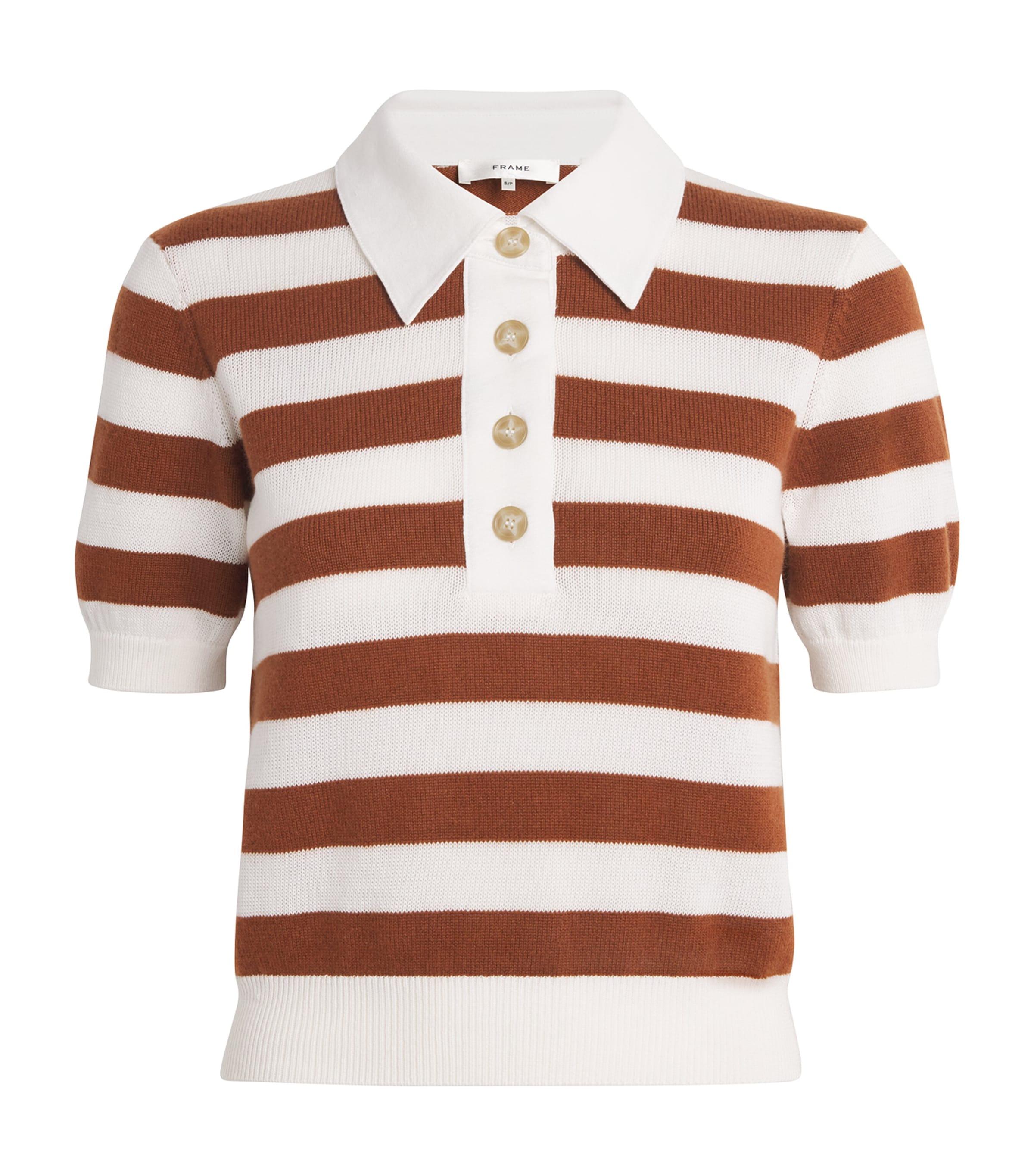 Cashmere-Cotton The Bold Stripe Polo Shirt