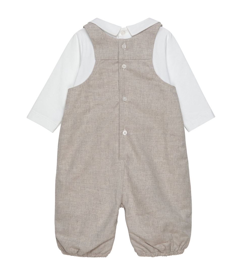 Cotton Elephant Dungarees (0-9 Months)