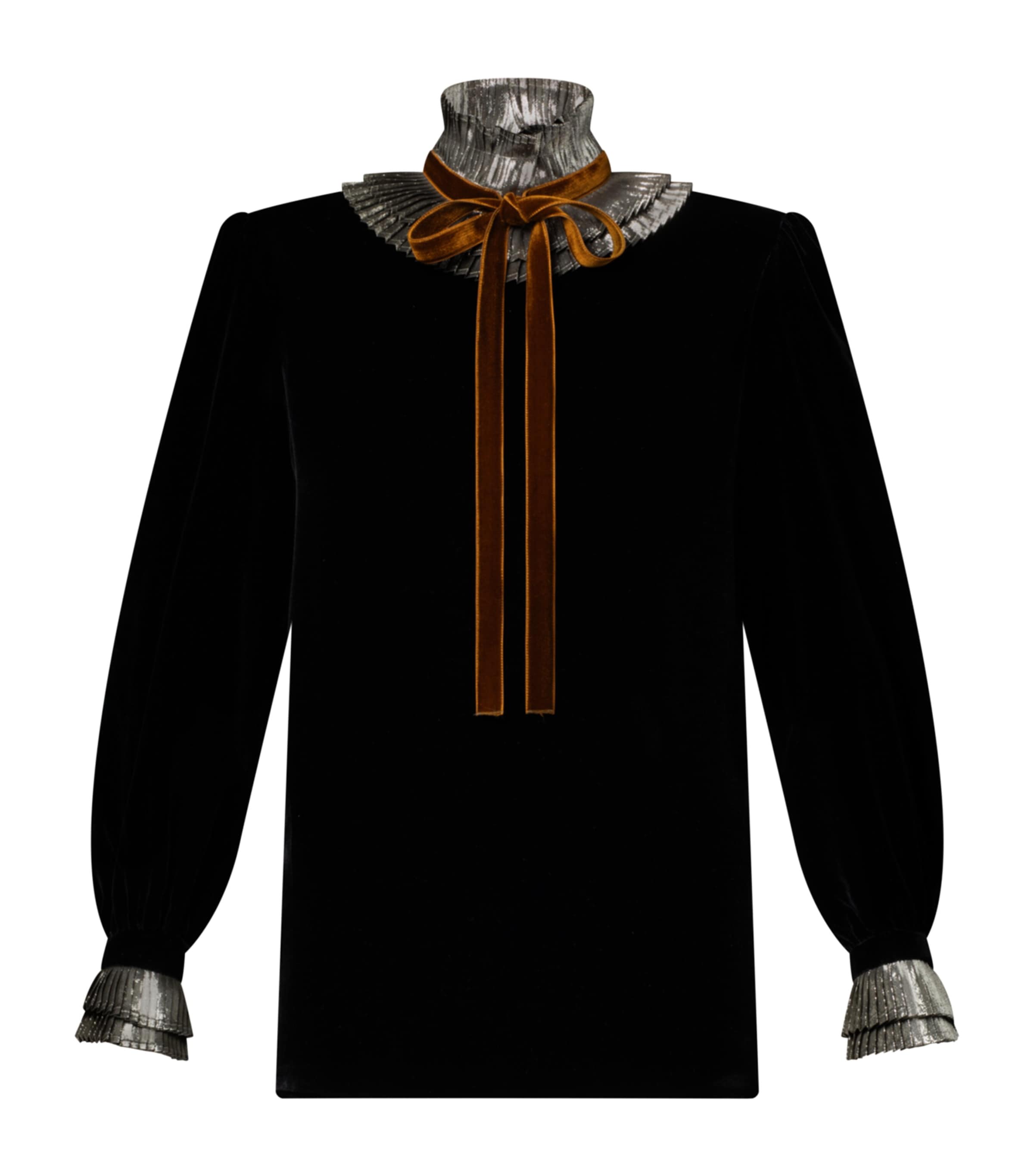 Metallic-Detail Blouse