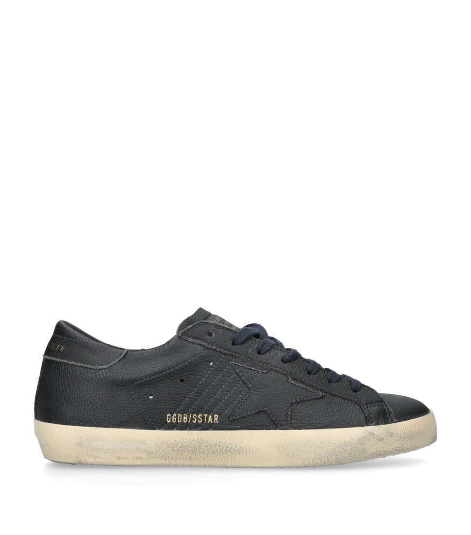Golden Goose Leather Super-Star Sneakers Navy