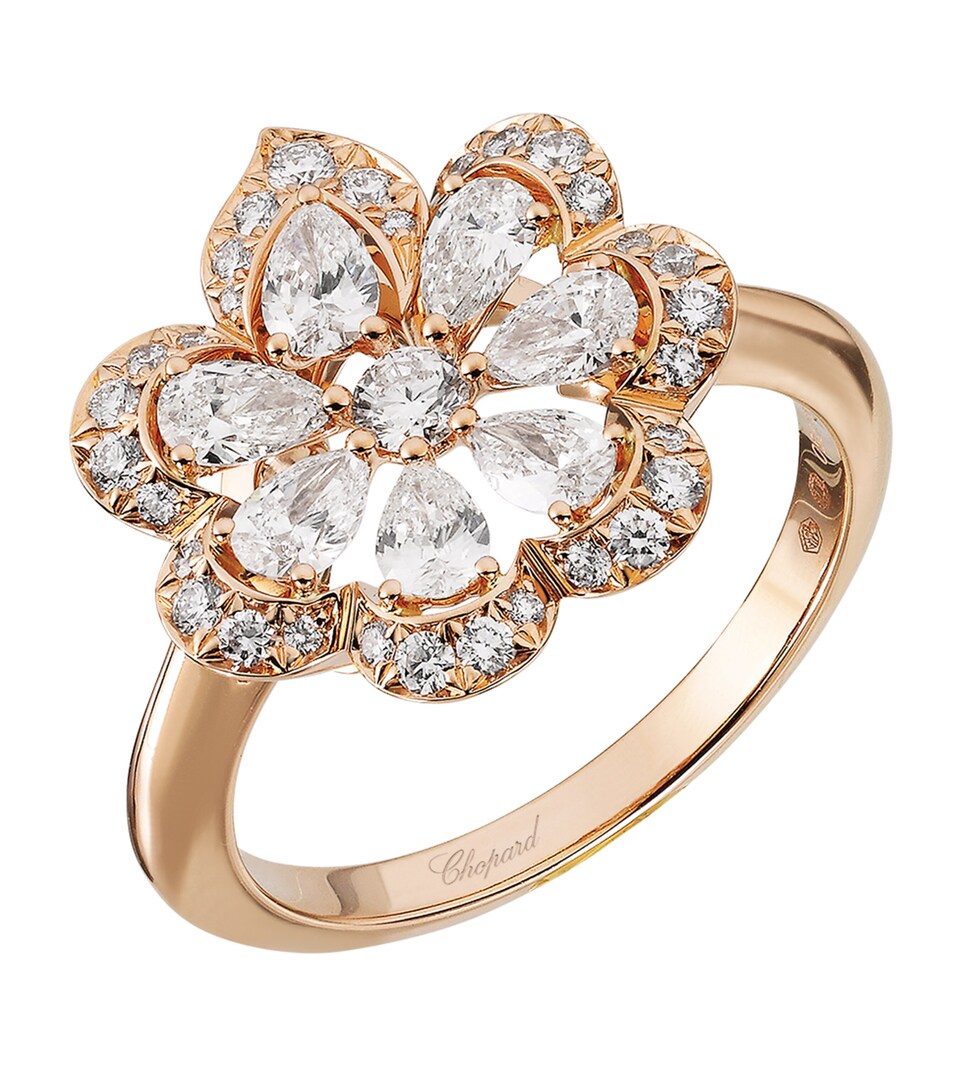 Rose Gold and Diamond Precious Lace Mini-Froufrou Ring