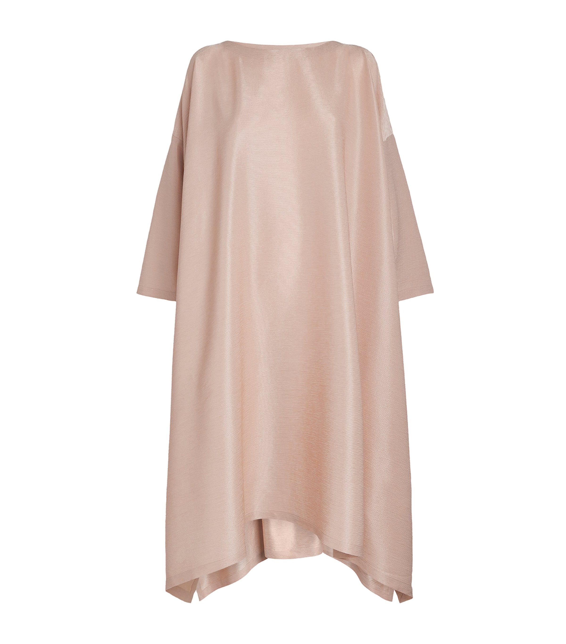 Eskandar Womens Silk Plissé Midi Dress Rosepowder