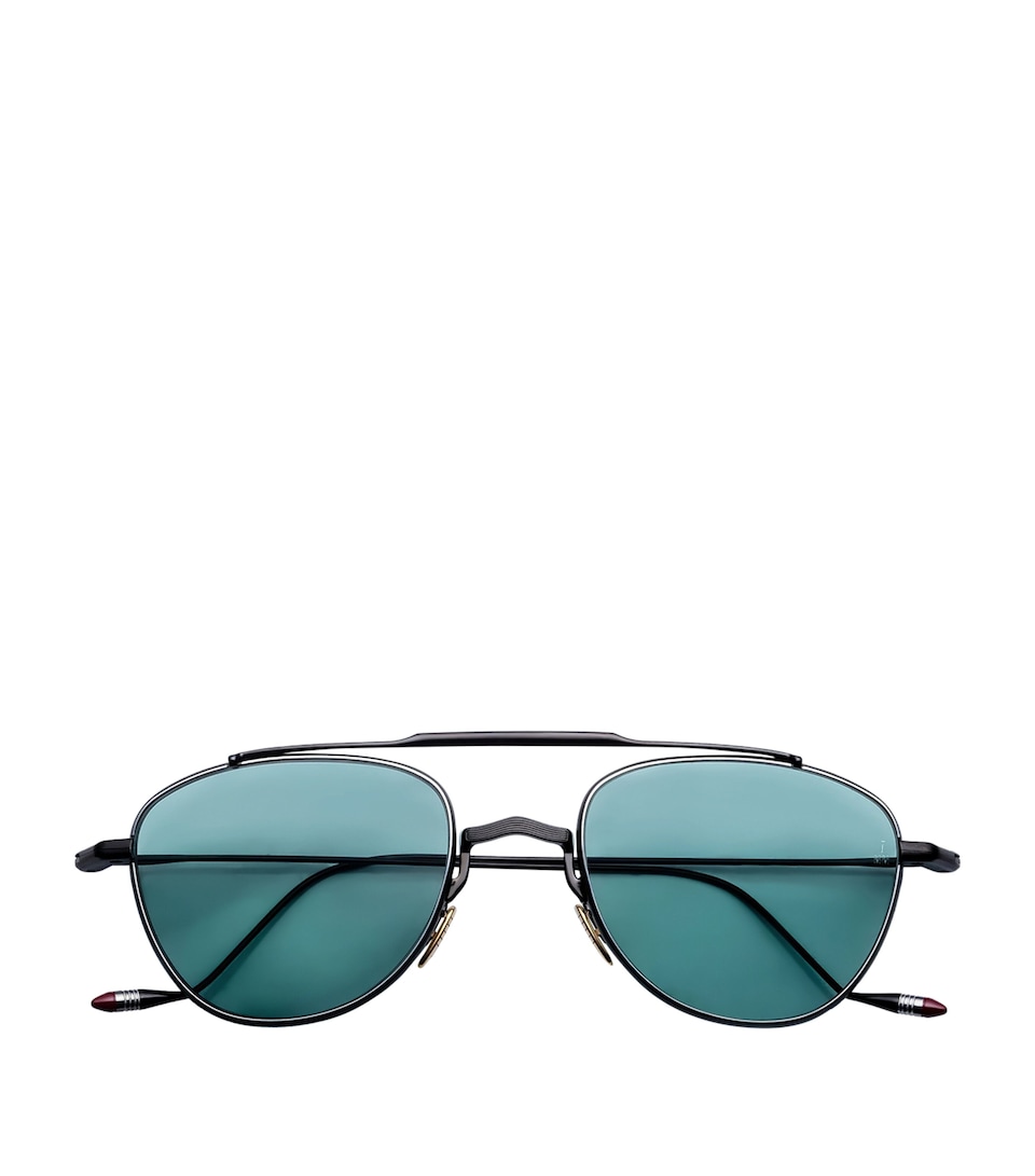 Jacques Marie Mage Titanium Flynn Aviator Sunglasses Paon