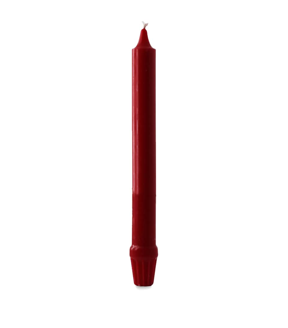 Charles Farris Royal Fluted Candles (Box of 12) Wine Red