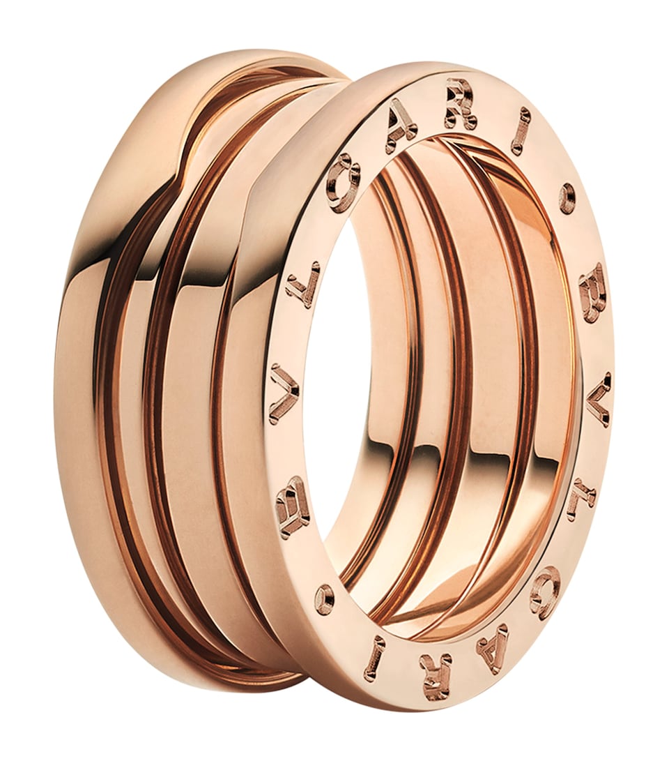 Rose Gold B.zero1 Three-Band Ring