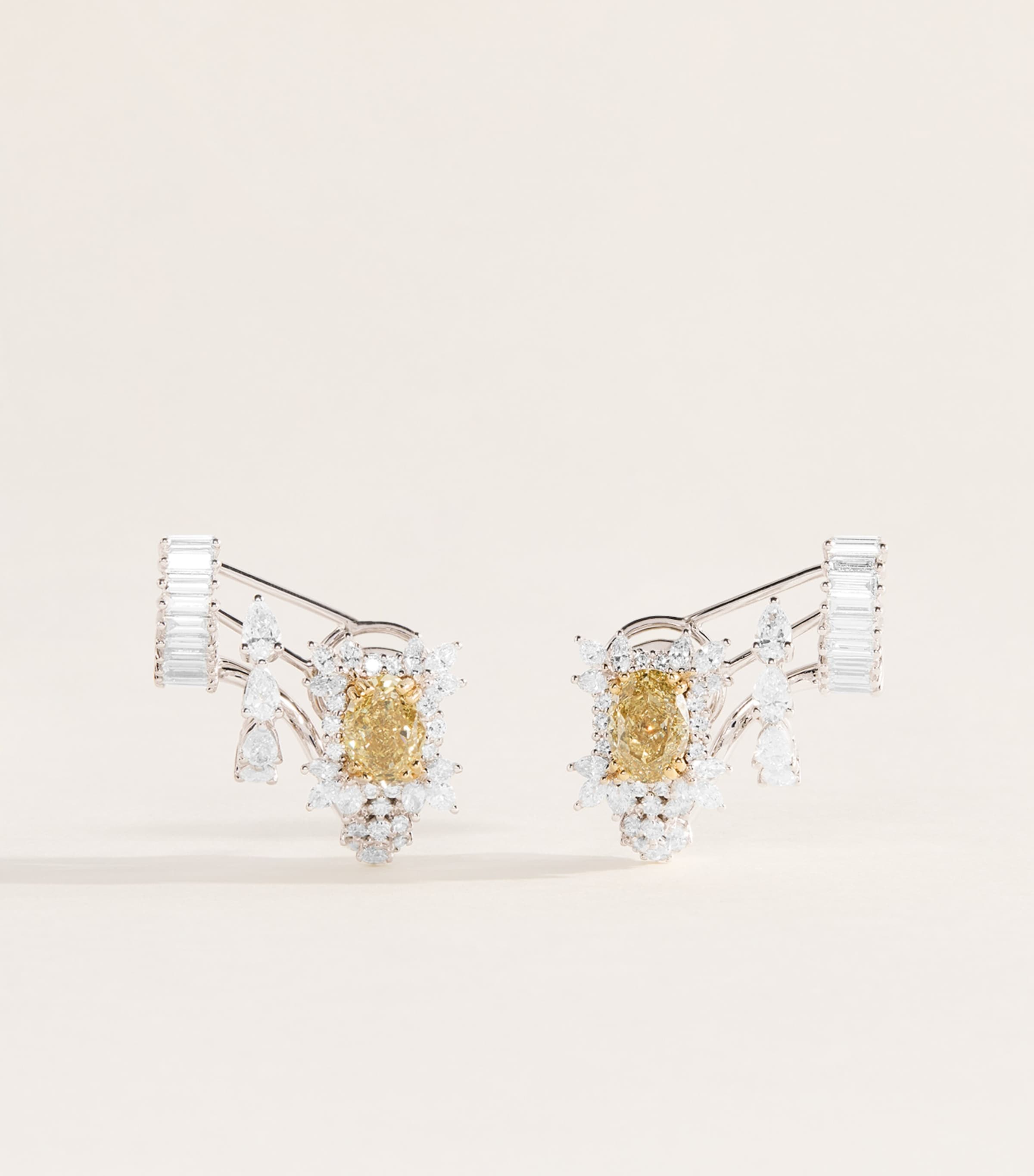 Yeprem White Gold and Diamond Reign Supreme Earrings White Gold
