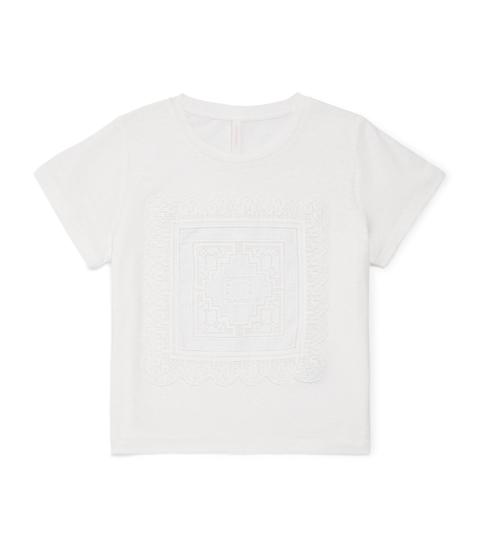 Zimmermann Kids Solstice Lace-Appliqué T-Shirt (2-12 Years) Ivory