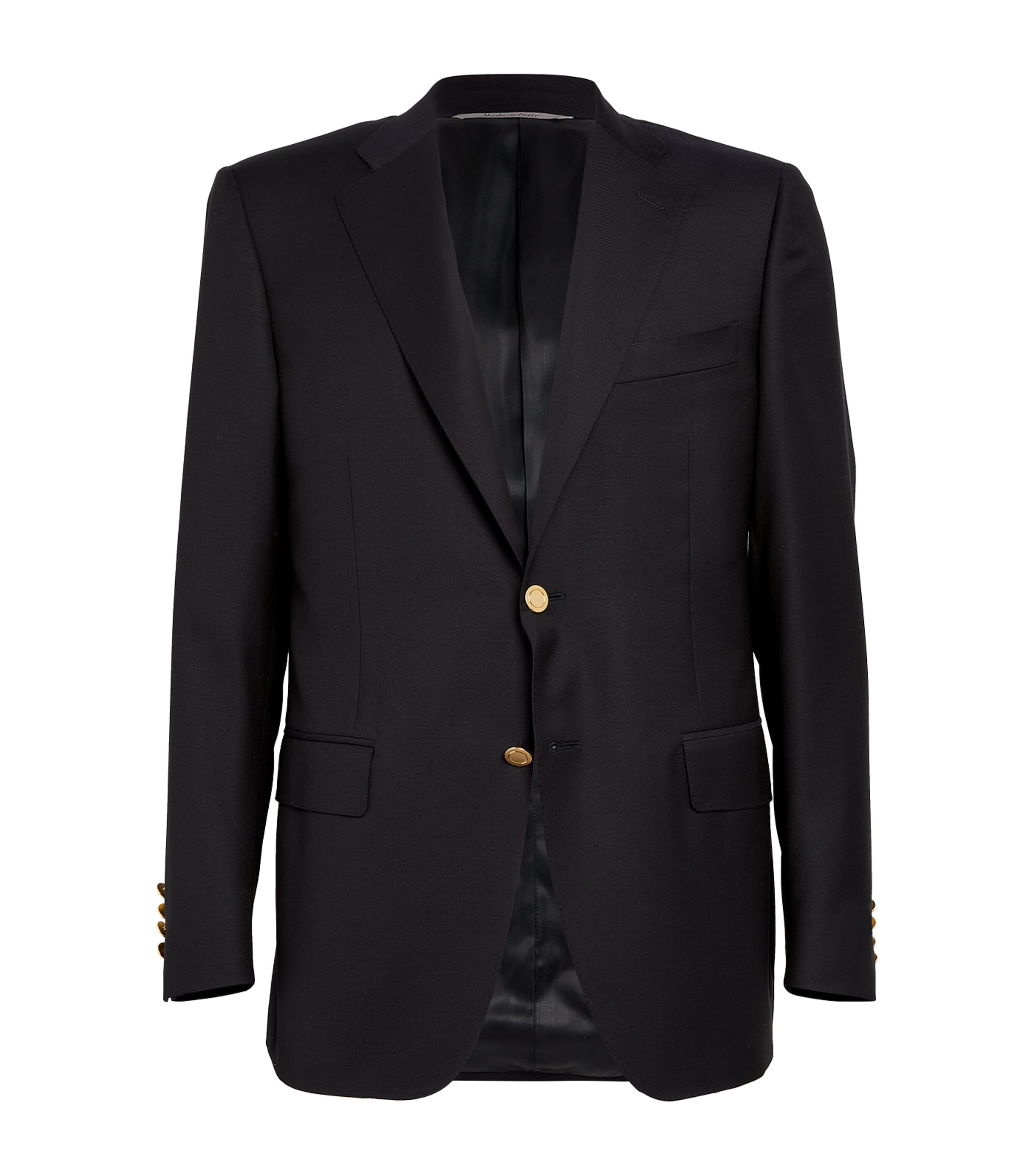 Canali Mens Wool Single-Breasted Suit Jacket Navy
