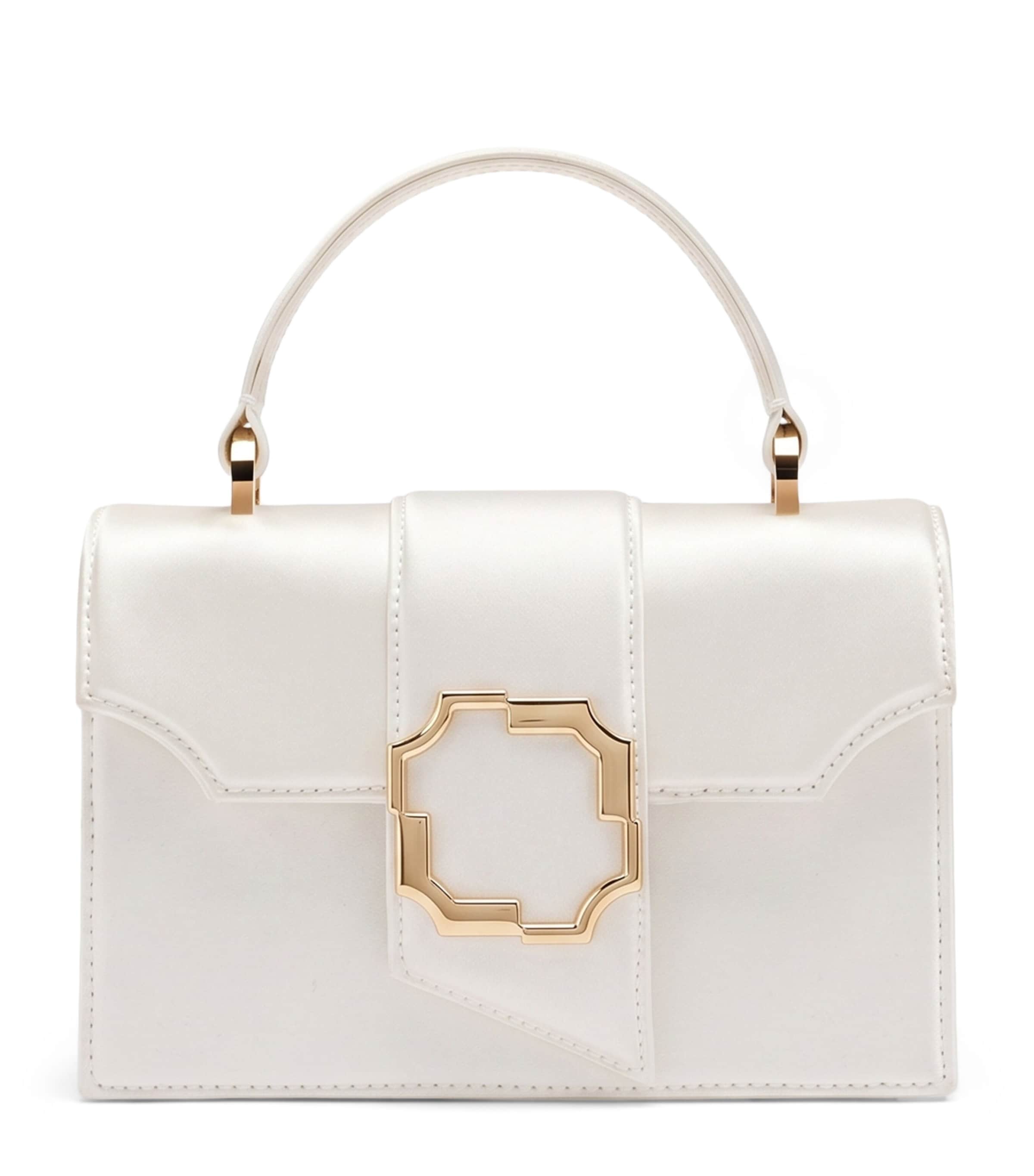 Malone Souliers Mini Satin Audrey Top-Handle Bag Ivory