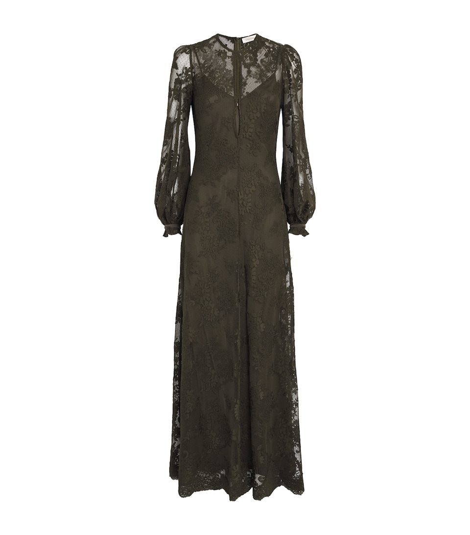 Lace-Silk Memento Maxi Dress