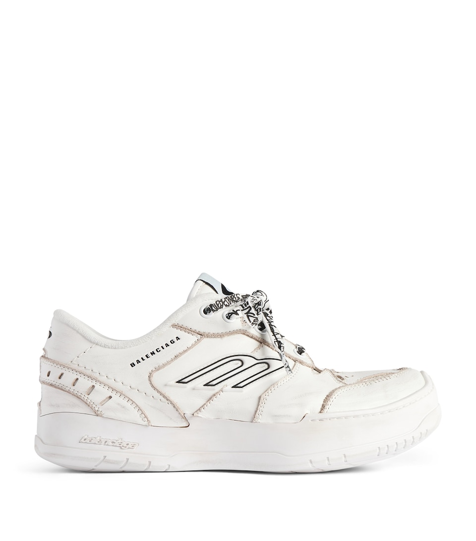Leather Hamptons Platform Sneakers