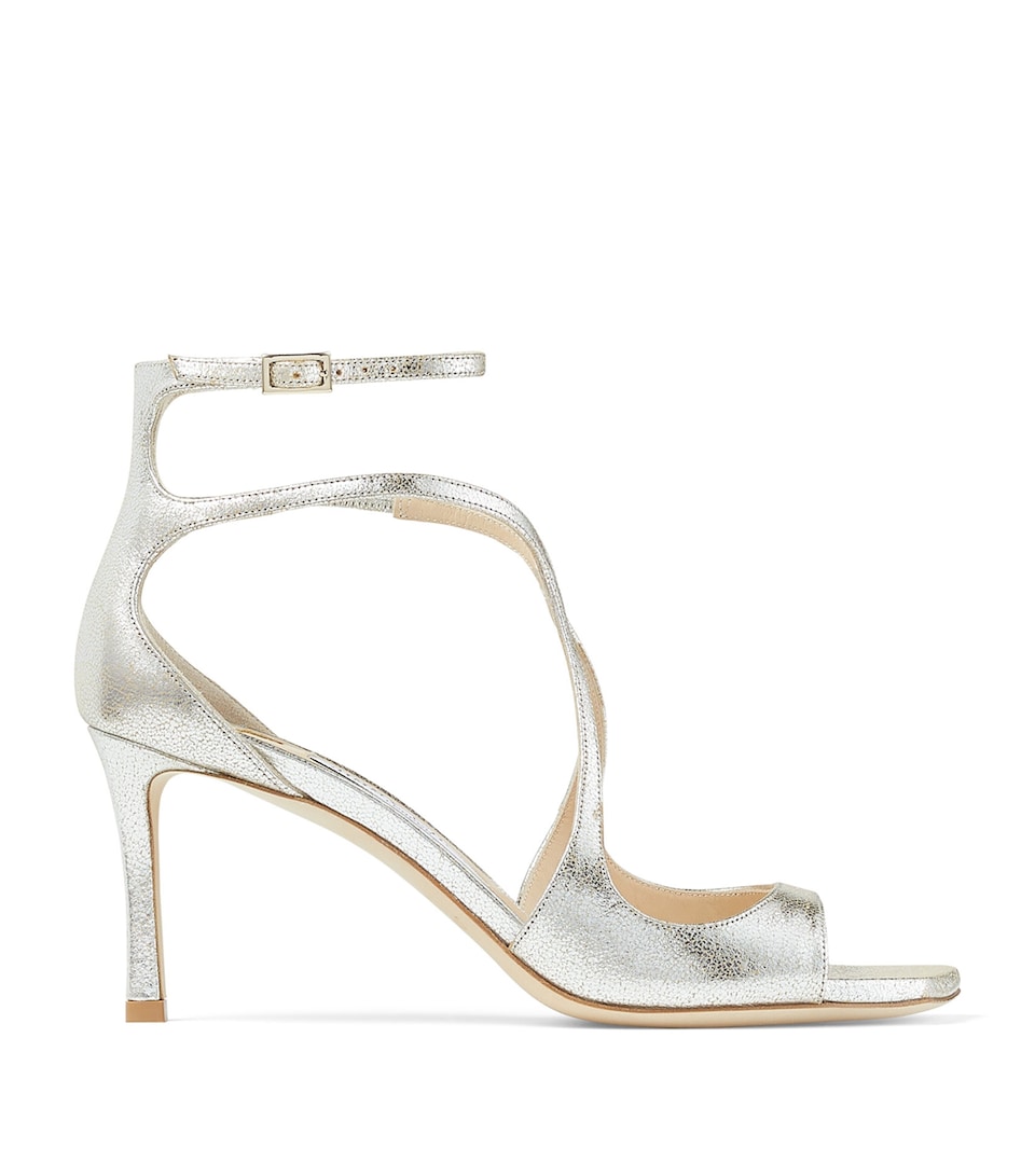 Jimmy Choo Azia 75 Leather Sandals Champagne