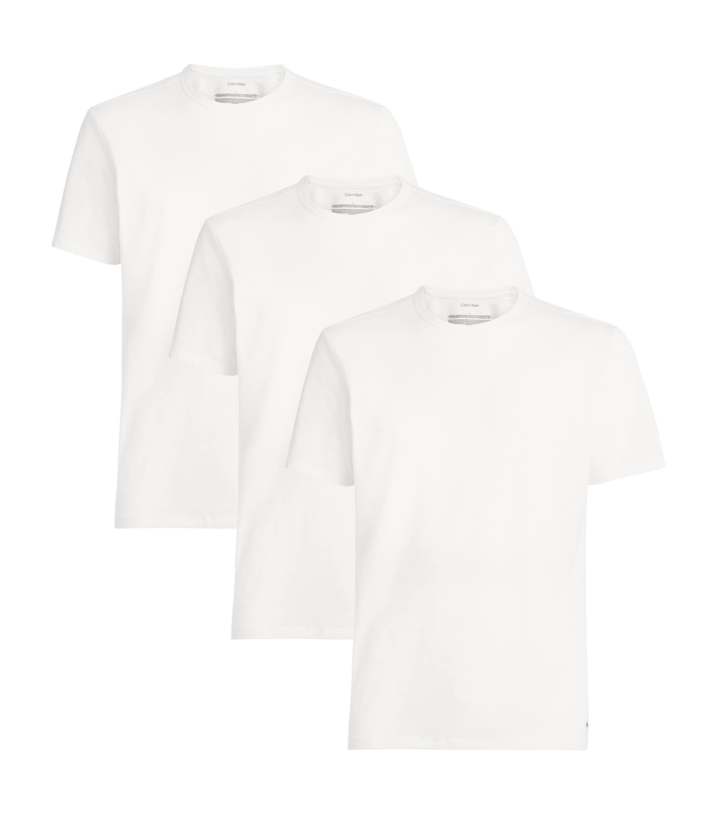 Calvin Klein Mens Stretch-Cotton T-Shirts (Pack of 3) White