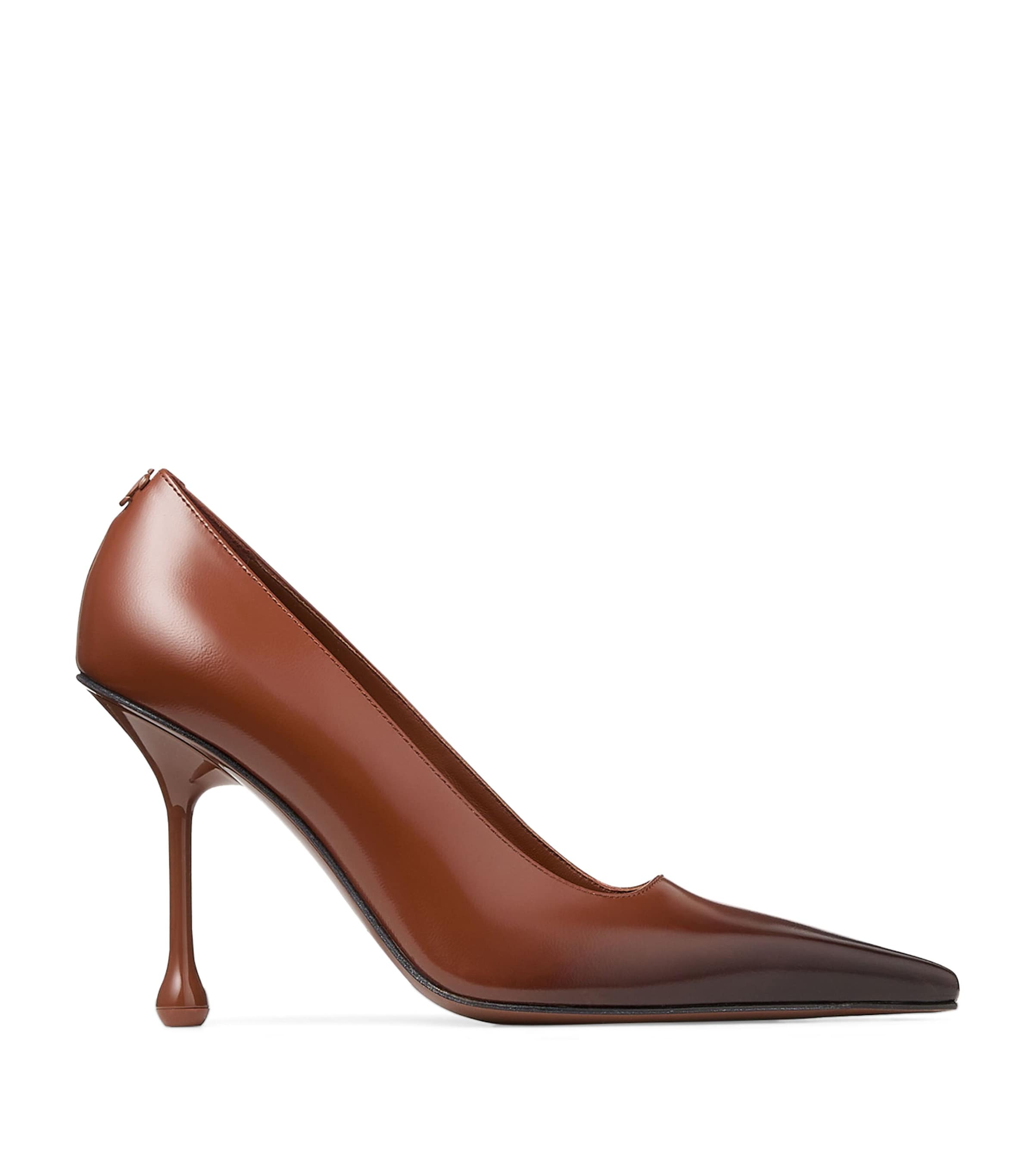 Jimmy Choo Ixia 95 Leather Ombré Pumps Cognac/black