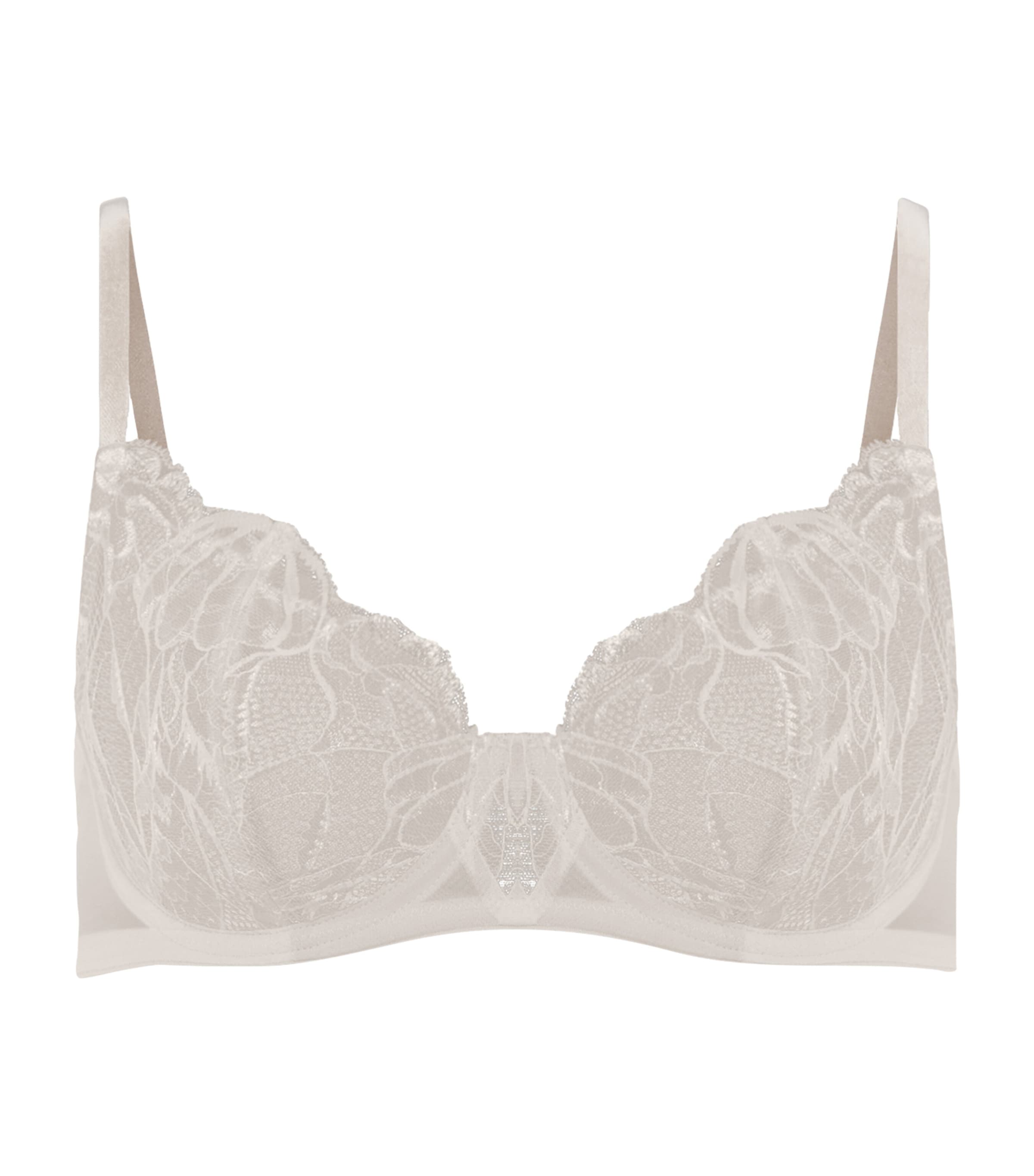 Hanro Womens Lace Lysia Underwire Bra Moonlight