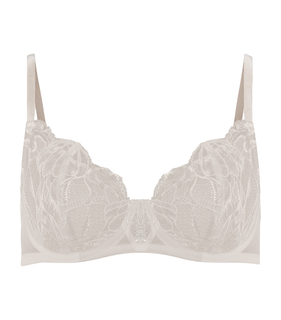 Hanro Womens Lace Lysia Underwire Bra Moonlight