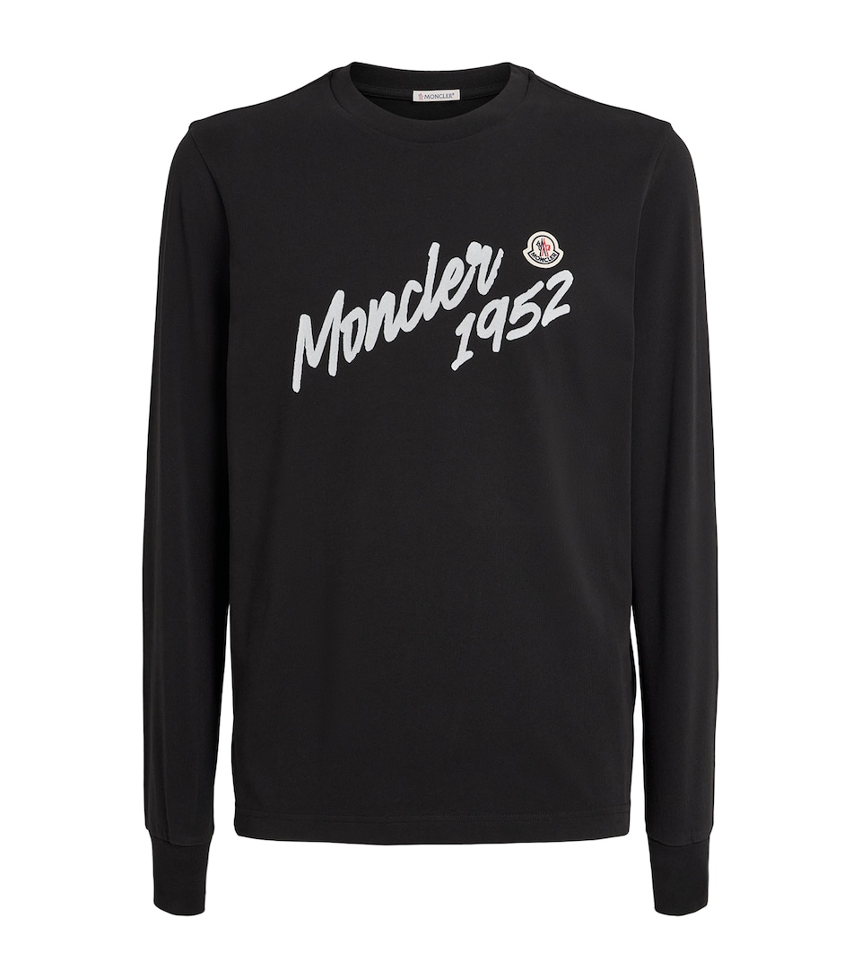 Moncler Mens Cotton Logo Long-Sleeve T-Shirt