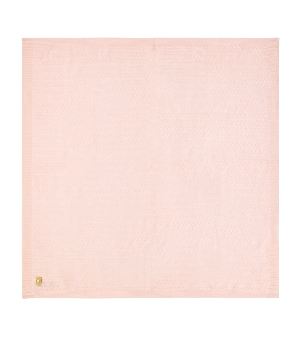 Purebaby Cashmere Cable-Knit Blanket Pnpmel Pale Pnk Mlng