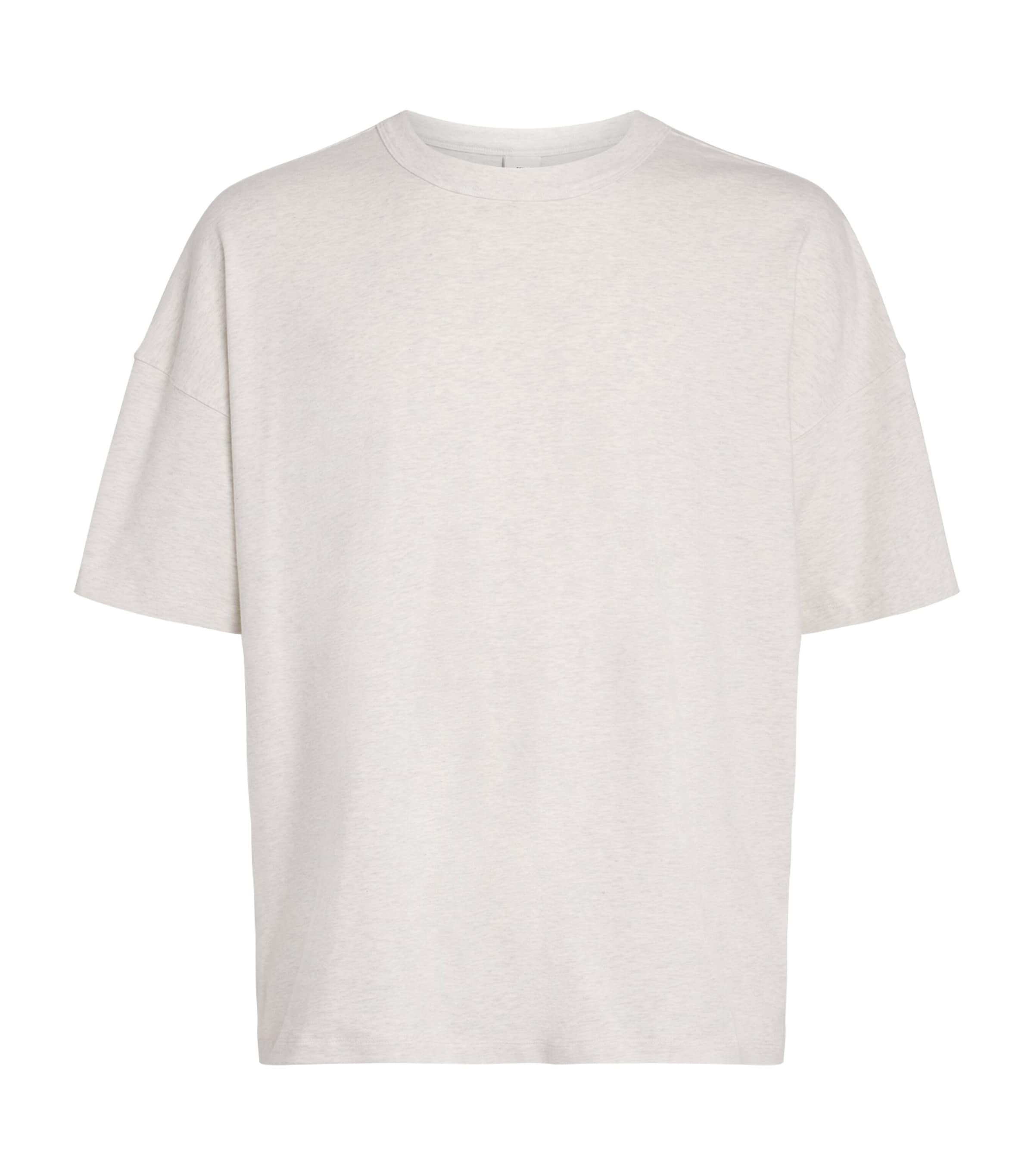 Skims Mens Cotton Relaxed T-Shirt Chalk Heather