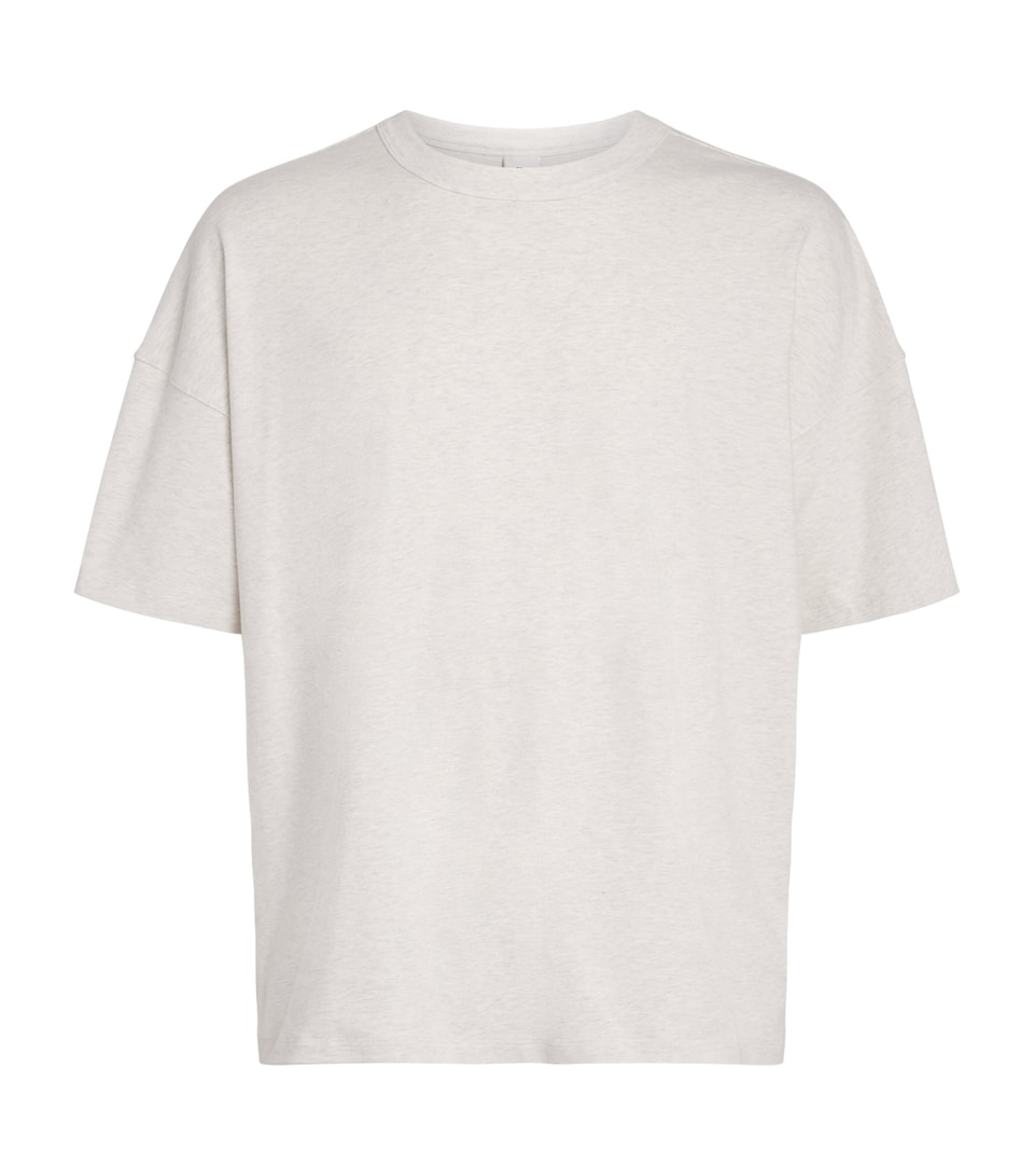 Skims Mens Cotton Relaxed T-Shirt Chalk Heather