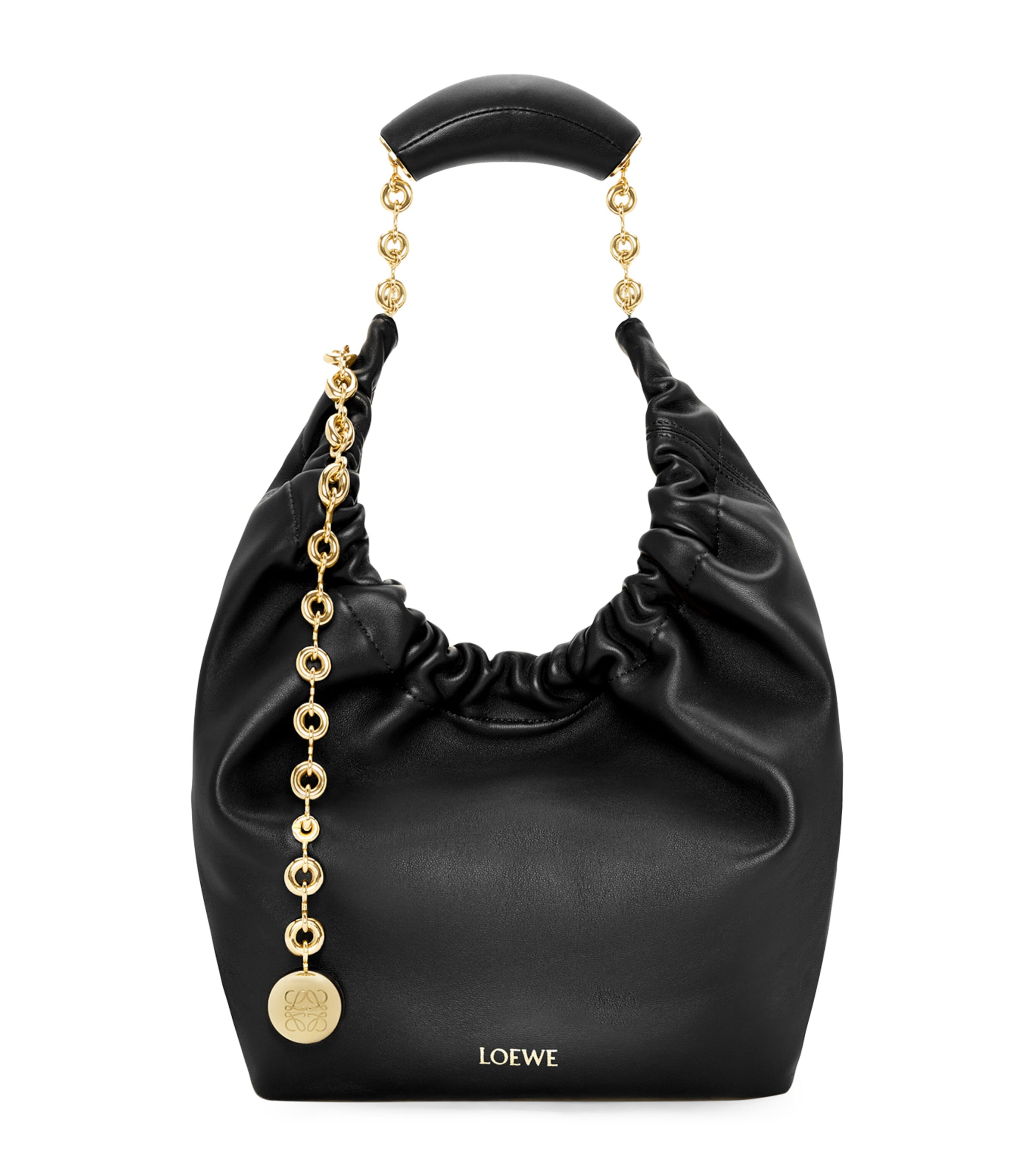 LOEWE XL Leather Squeeze Cord Top-Handle Bag | Harrods US