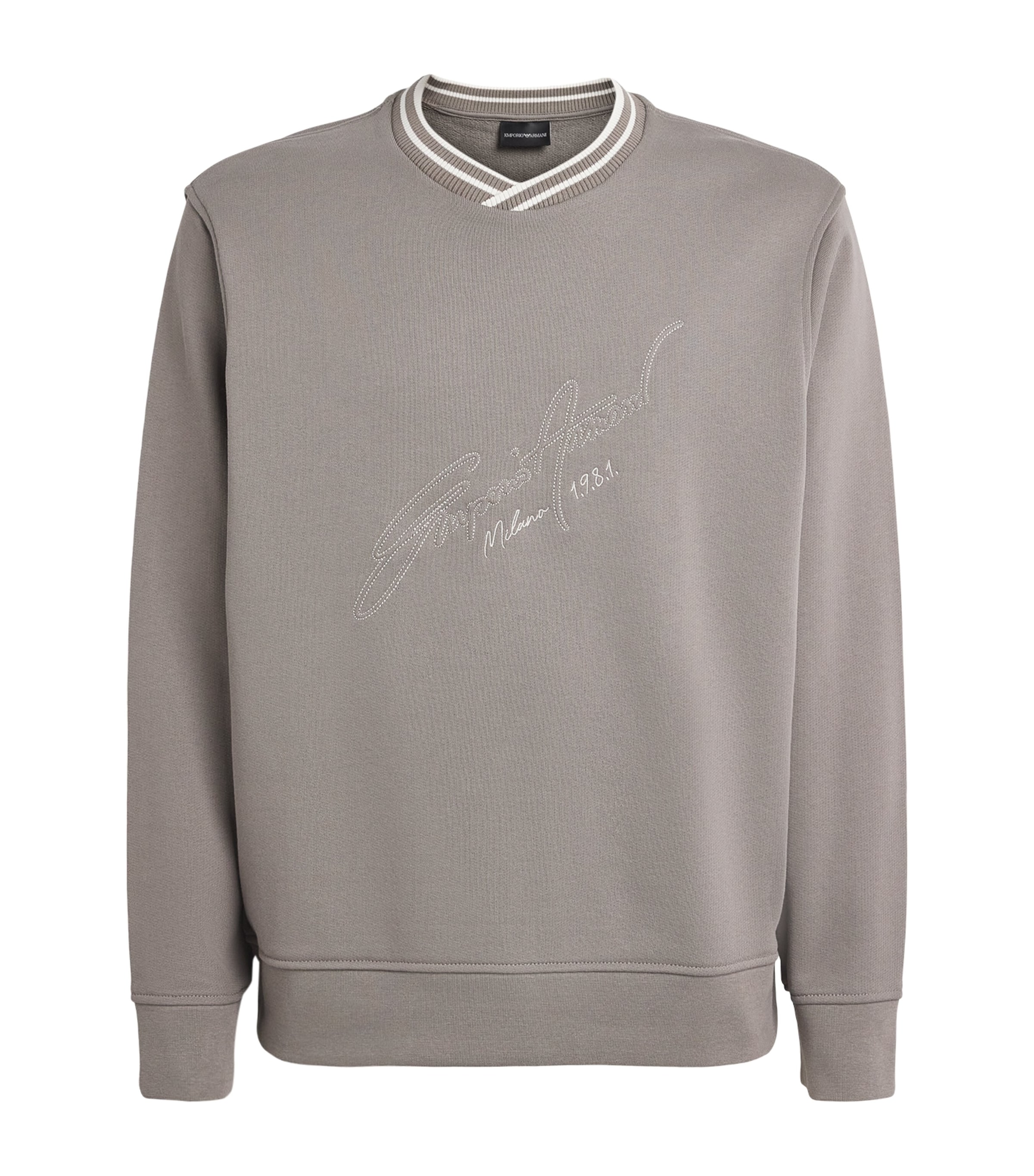 Cotton Embroidered Logo Sweatshirt