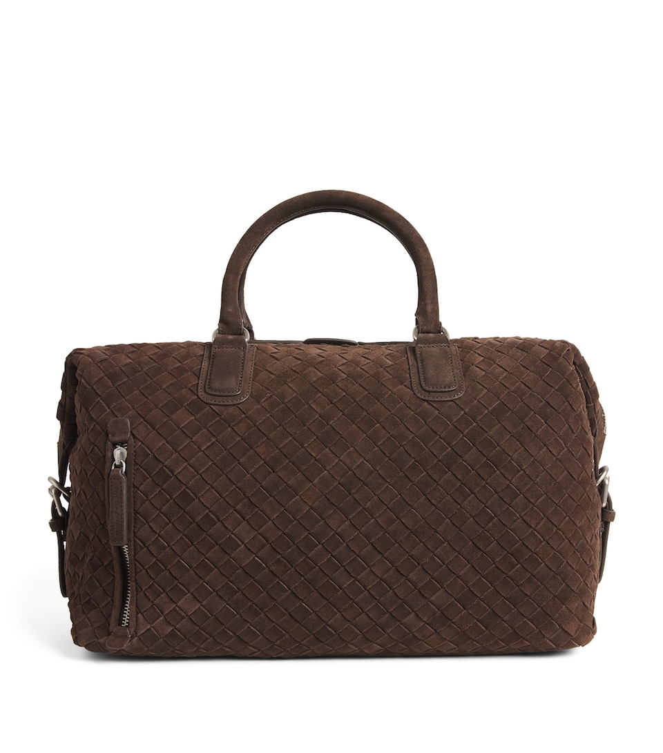 Officine Creative Suede Woven Armor Duffle Bag Testa Di Moro