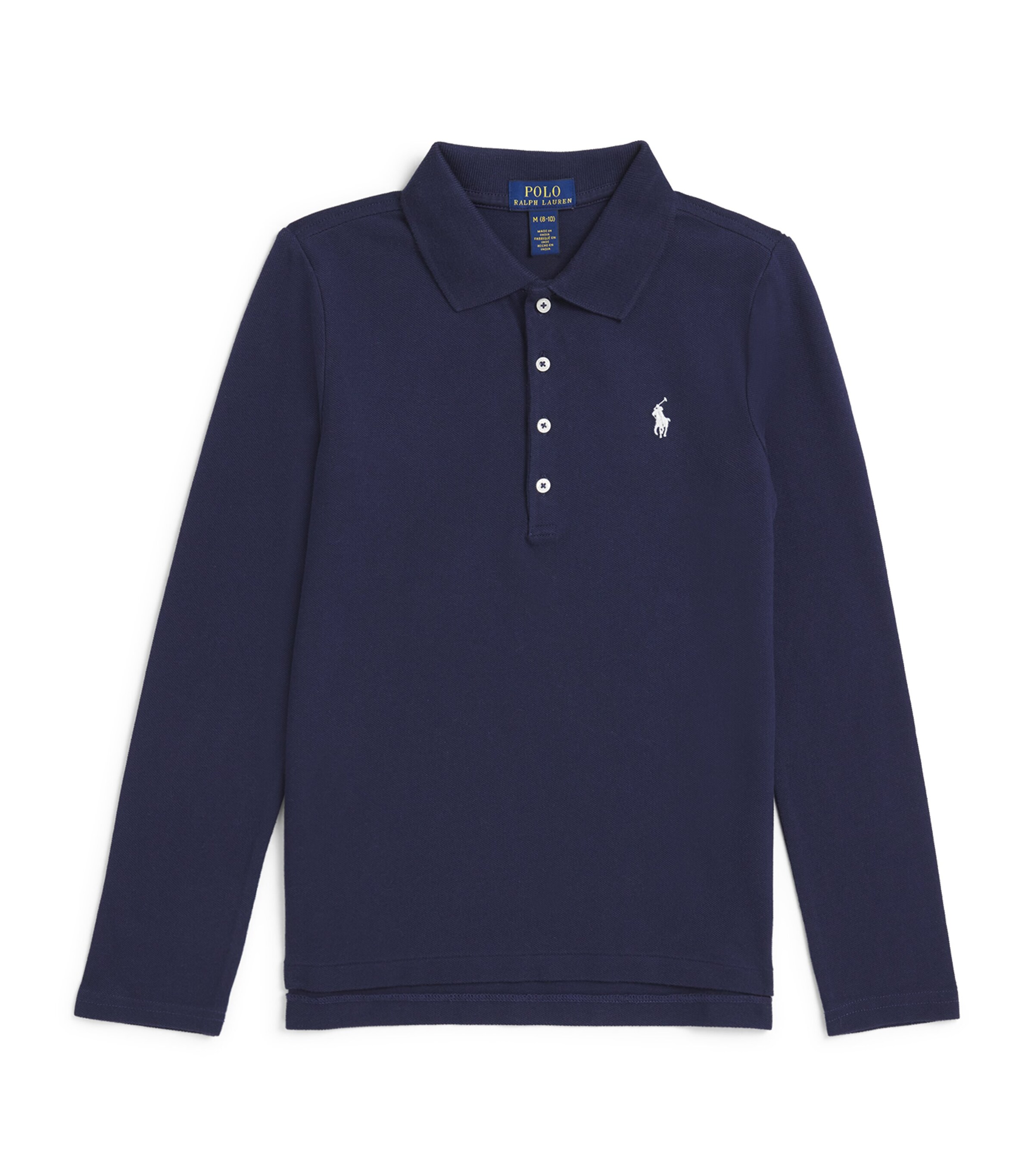 Cotton Long-Sleeve Polo Shirt (7-14 Years)